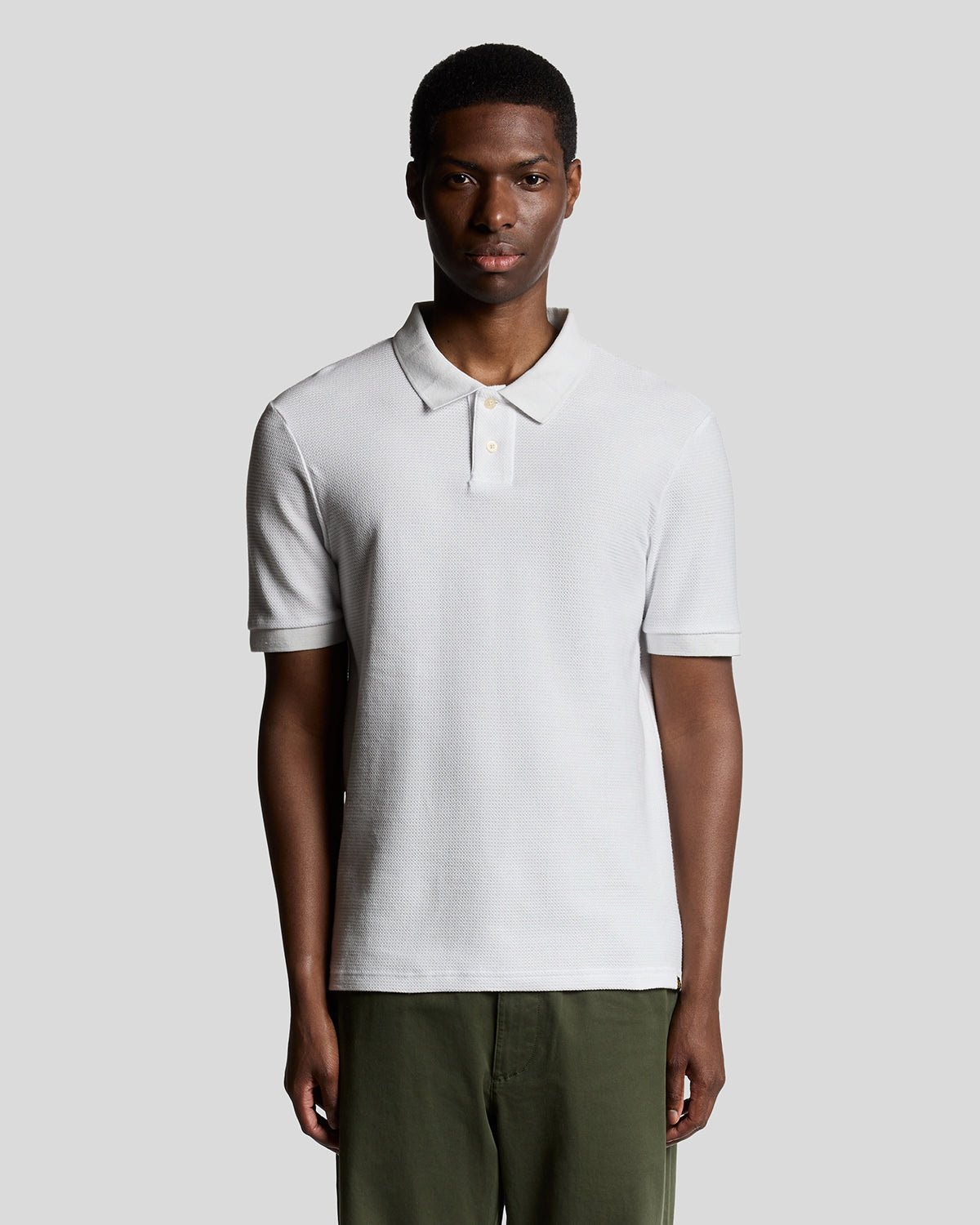 Lyle & Scott Men's  Jacquard Dobby Knit Polo Shirt in Size M, BrandAlley