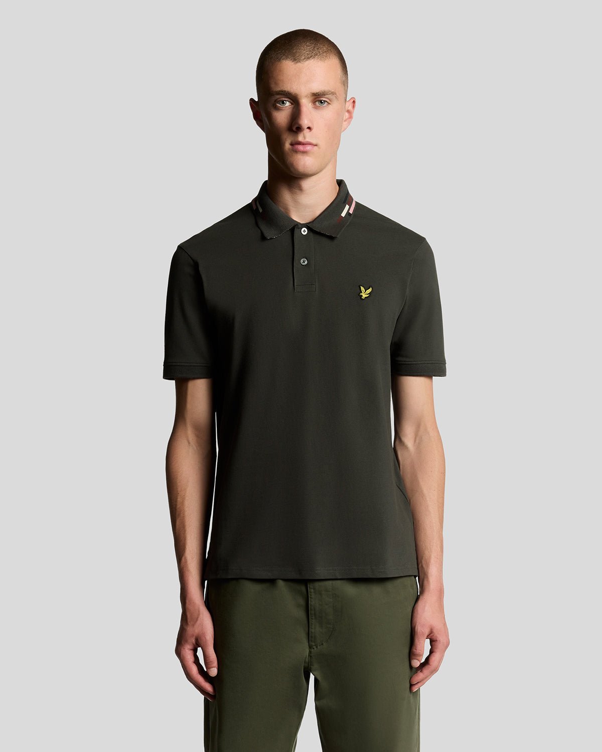 Lyle & Scott Men's  Striped Tipped Polo Shirt in Size XS, BrandAlley