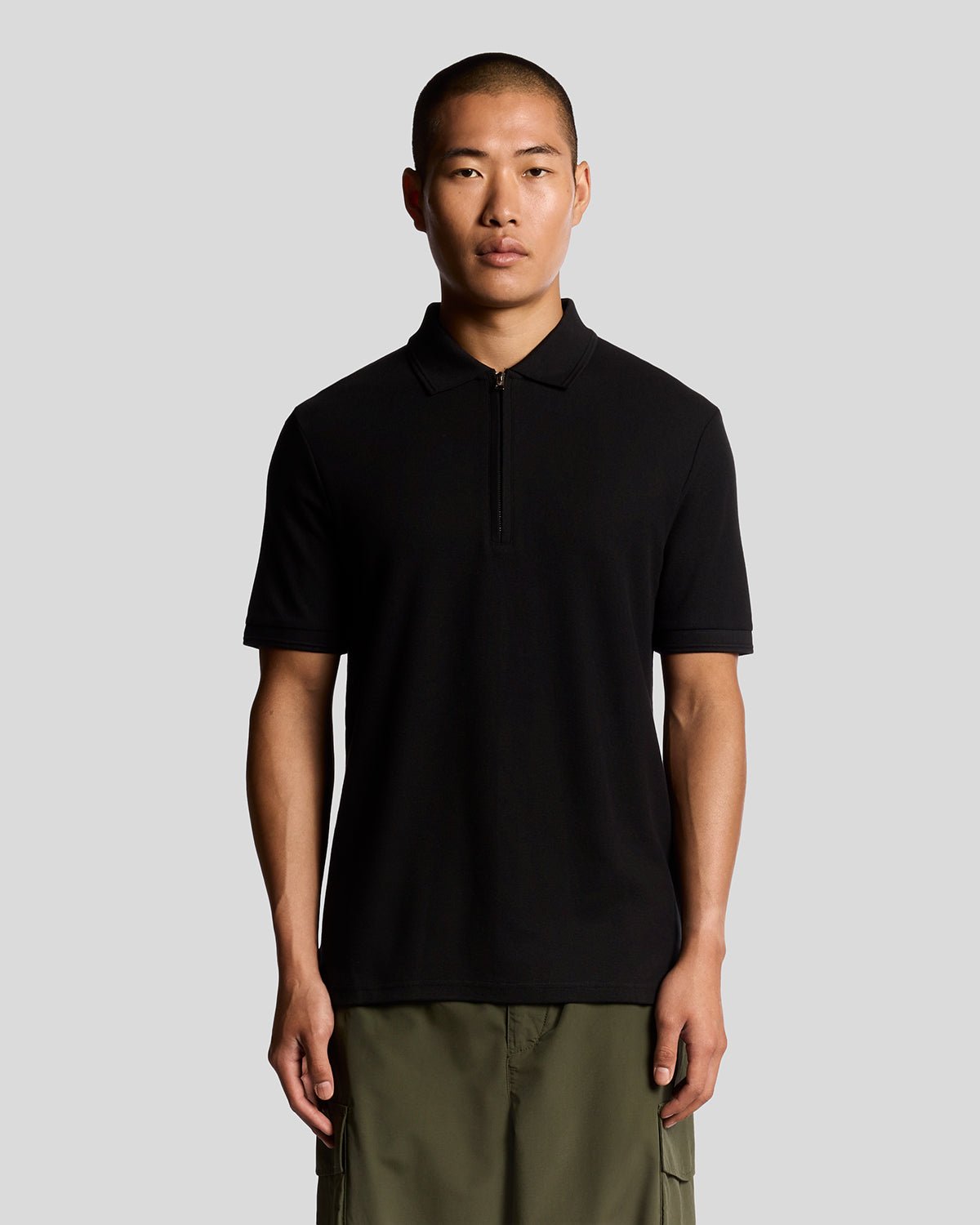 Lyle & Scott Men's  Ottoman Half Zip Polo Shirt in Size S, BrandAlley