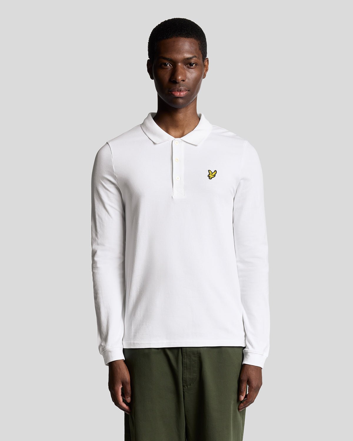 Lyle & Scott Men's  Long Sleeve Cotton Polo Shirt in Size L, BrandAlley