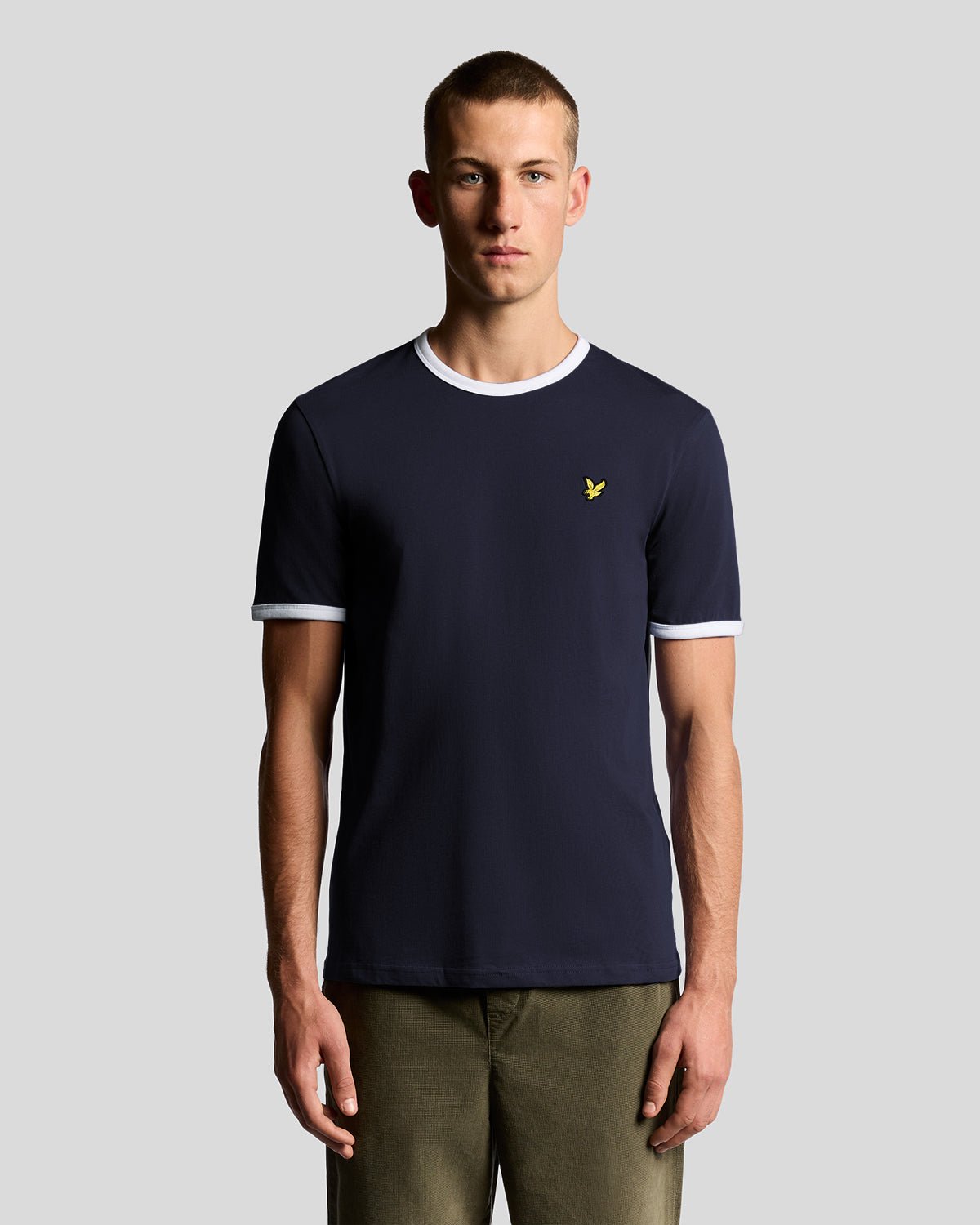 Lyle & Scott Men's  Ringer Cotton Crew Neck T-Shirt in Size XXL, BrandAlley
