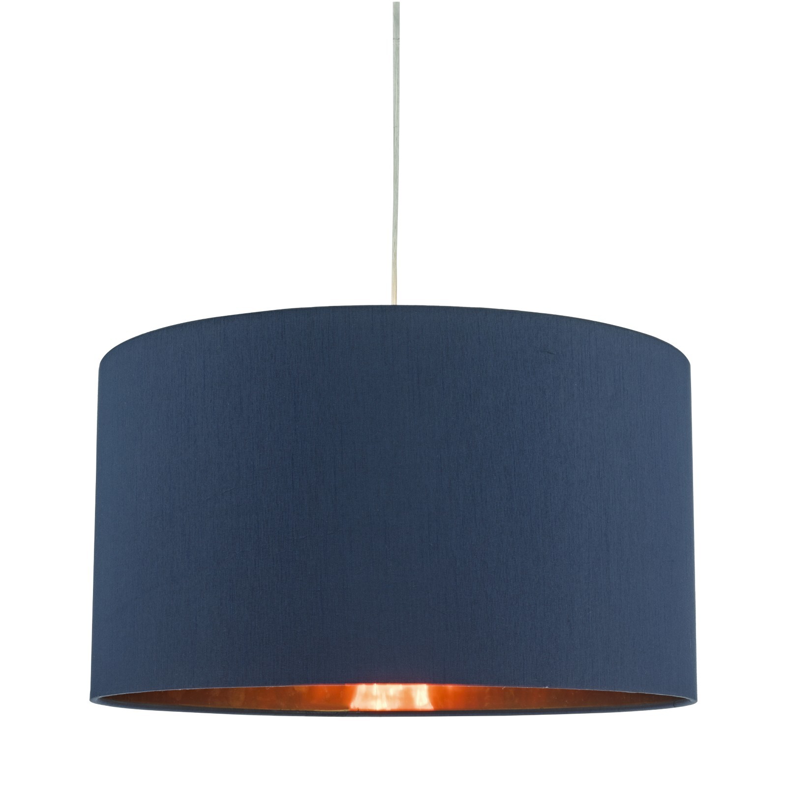 The Lighting Studio    Blue Timon Navy Faux Silk Easy Fit Shade 40Cm in Size 40cm, BrandAlley