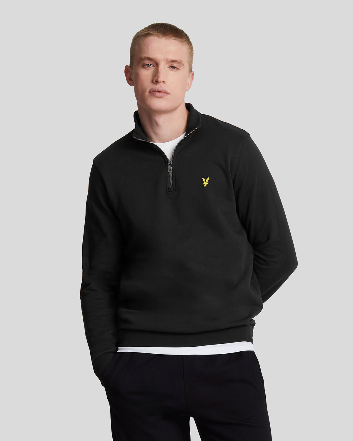 Lyle & Scott Men's  Cotton Loopback 1/4 Zip Sweatshirt in Size XXL, BrandAlley
