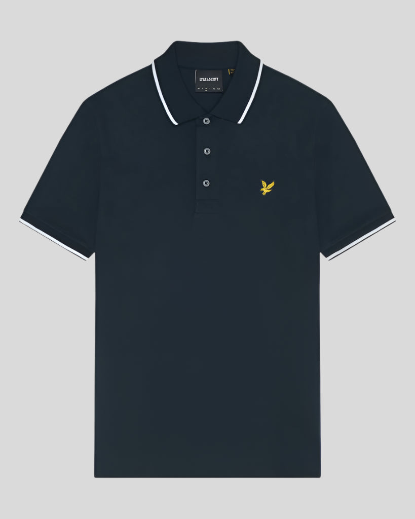 Lyle & Scott Men's   Navy Tipped Polo Shirt in Size 2XL, BrandAlley