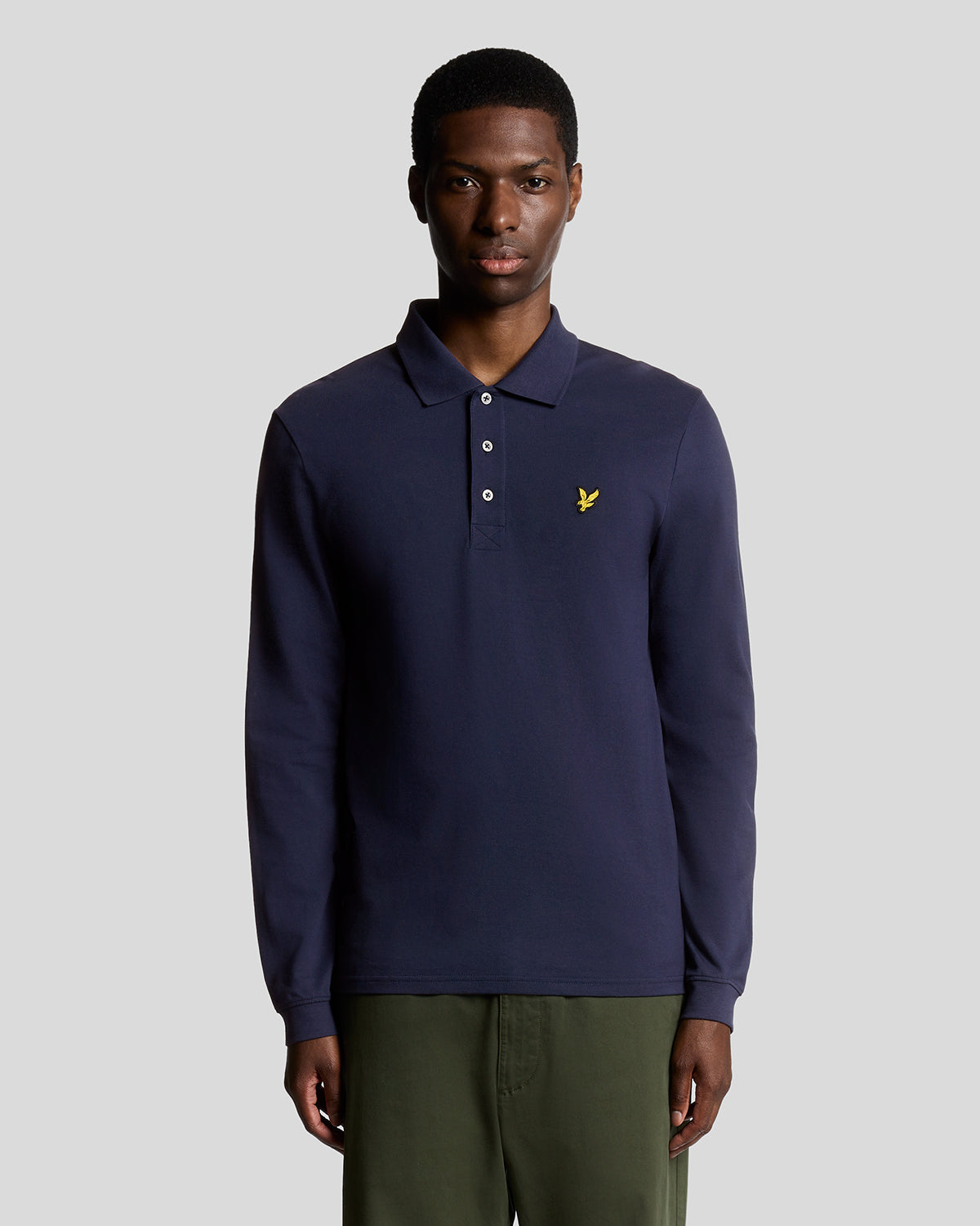 Lyle & Scott Men's  Long Sleeve Cotton Polo Shirt in Size XS, BrandAlley