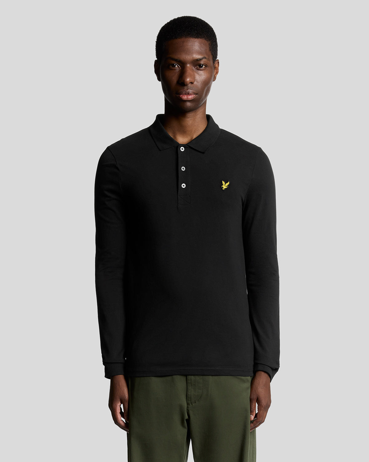 Lyle & Scott Men's  Long Sleeve Cotton Polo Shirt in Size L, BrandAlley