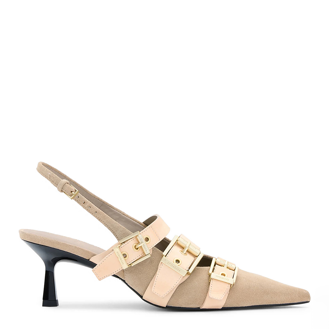 All Saints Women's   Brown Vivian Slingbacks in Size 8, BrandAlley