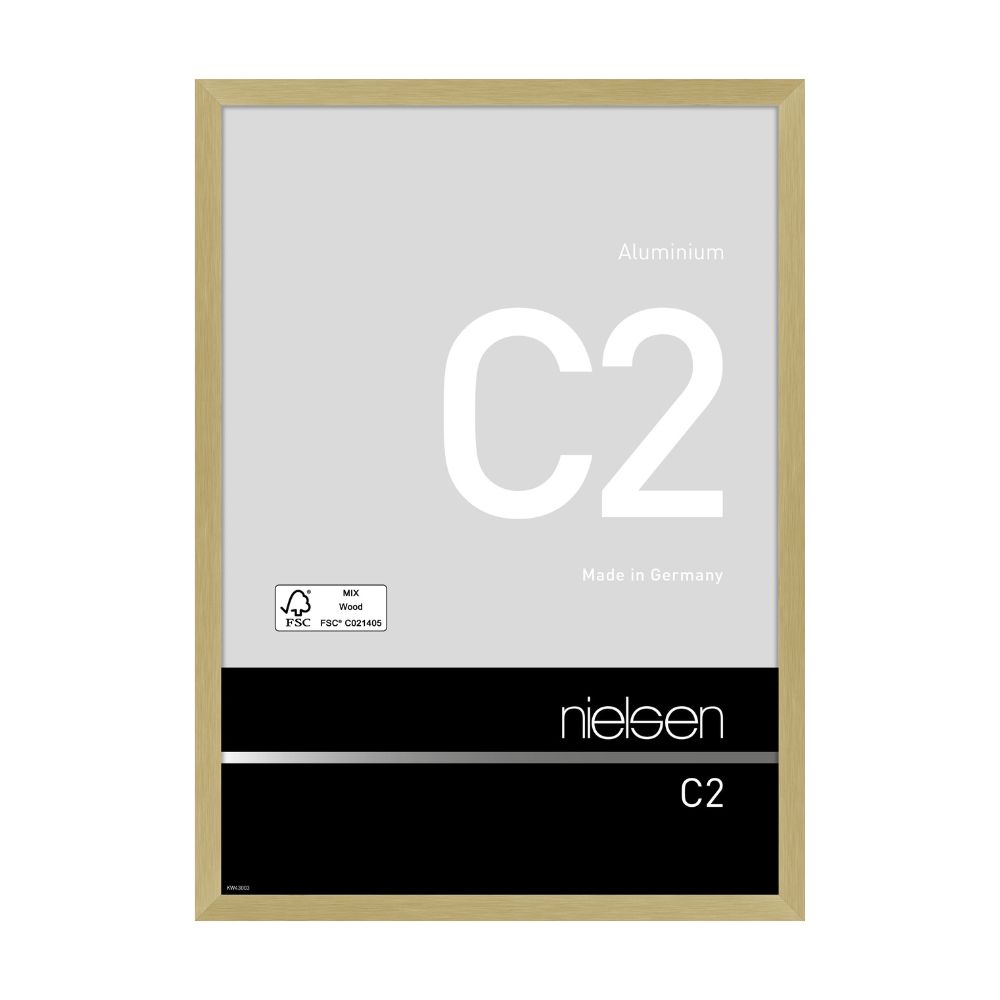 Nielsen Design   C2 Aluminium Picture Frame Brushed Gold in Size 50x50cm, BrandAlley