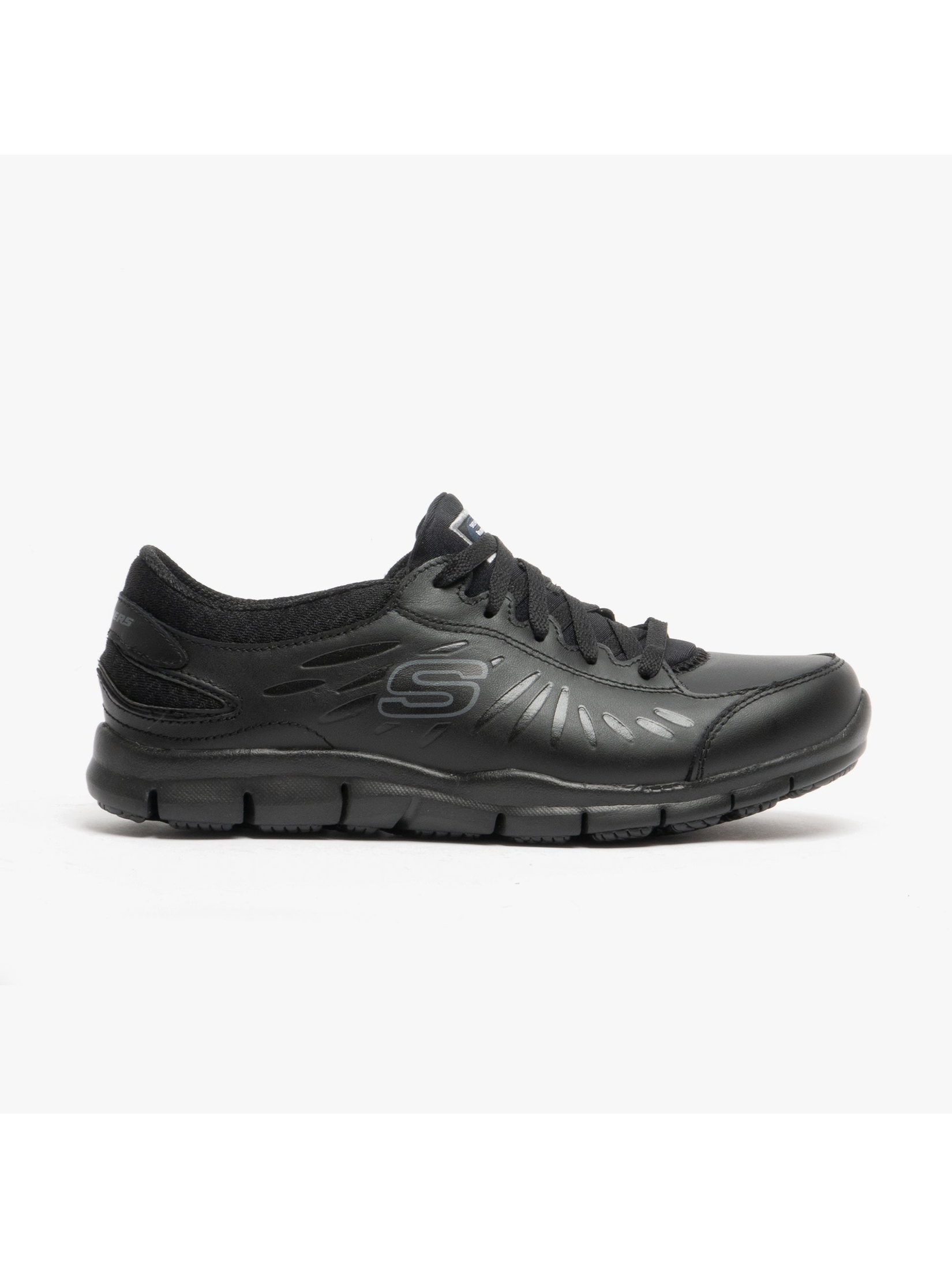 Skechers Women's   Black 76551Ec Eldred Sr Low Top Shoes in Size 2.5, BrandAlley