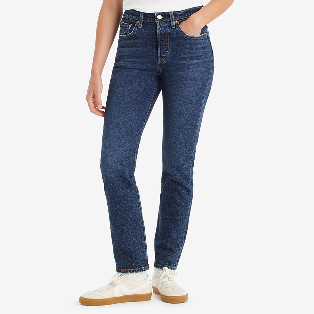 Levi's Women's  Dark Blue 501® Straight Stretch Jeans in Size 25 30, BrandAlley