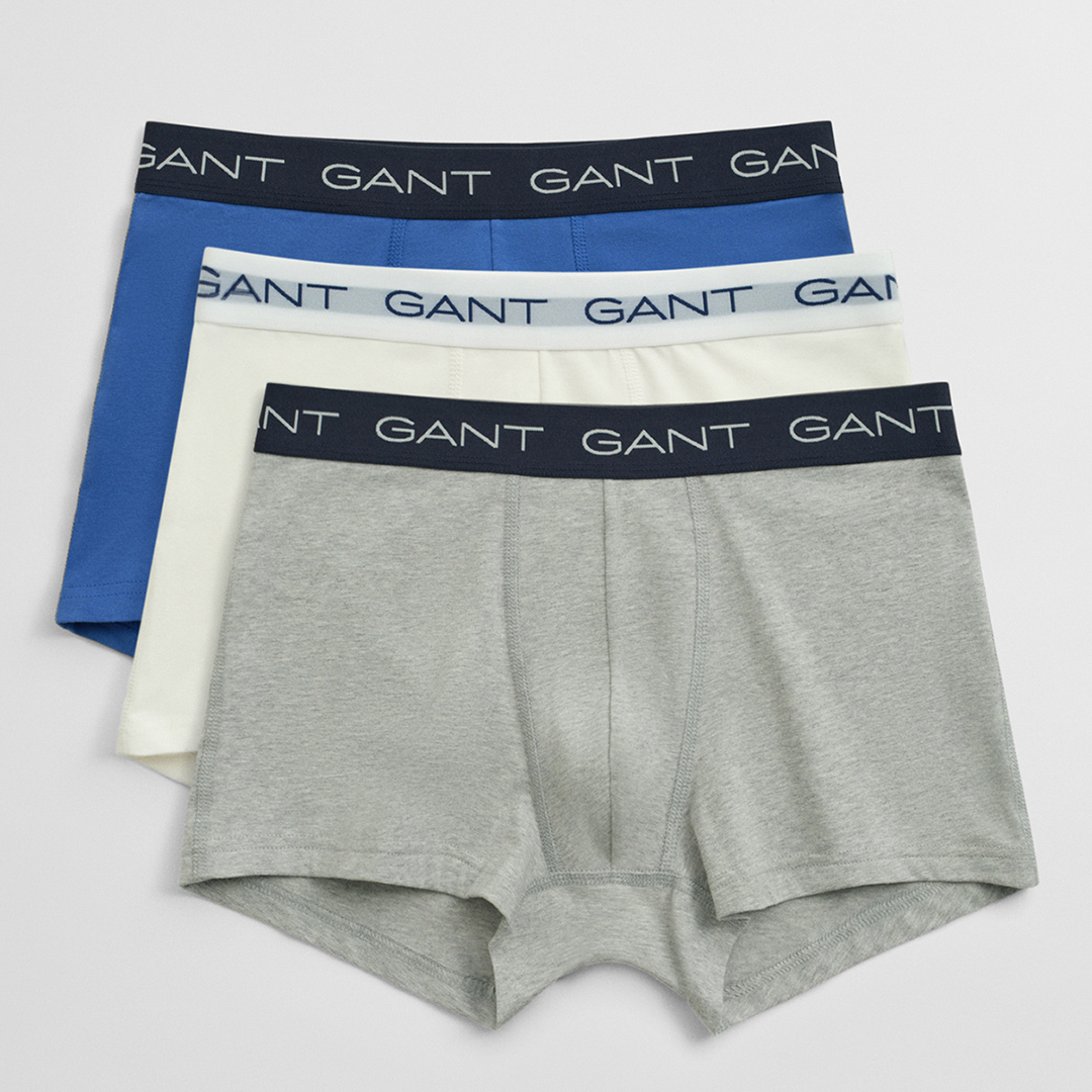 Gant Men's   Grey  Trunk 3-Pack in Size S, BrandAlley