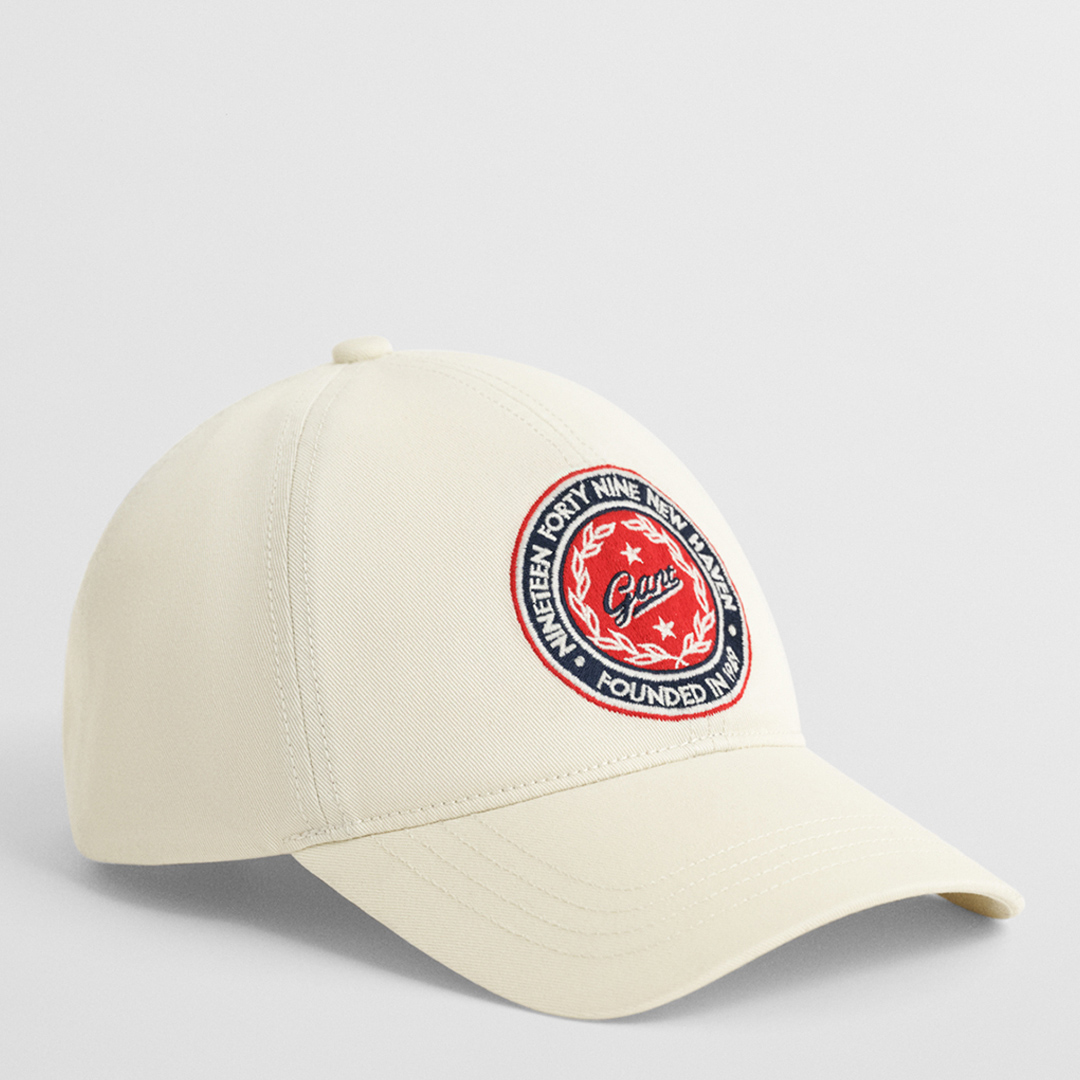 Gant Men's  Cream Crest Graphic Cotton Twill Cap , BrandAlley