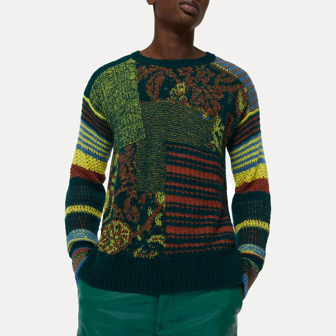 Vivienne Westwood Women's   Patchwork Knit Jumper in Size S, BrandAlley