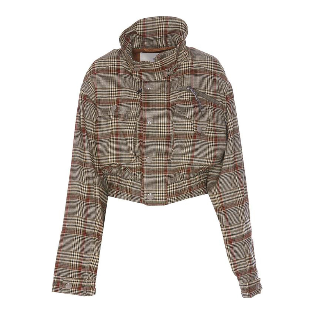 Vivienne Westwood Women's   Check Cropped Bomber in Size 8, BrandAlley