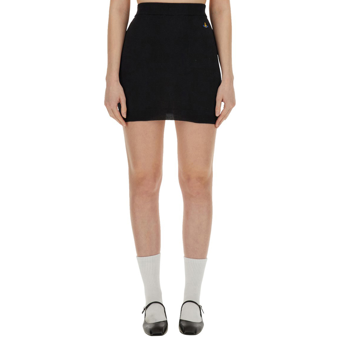 Vivienne Westwood Women's   Black Knit Bea Mini Skirt in Size XS, BrandAlley