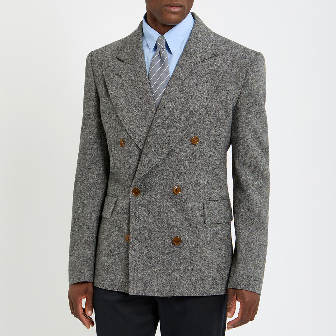 Vivienne Westwood Men's  Grey Humphrey Wool Blend Jacket in Size 42, BrandAlley