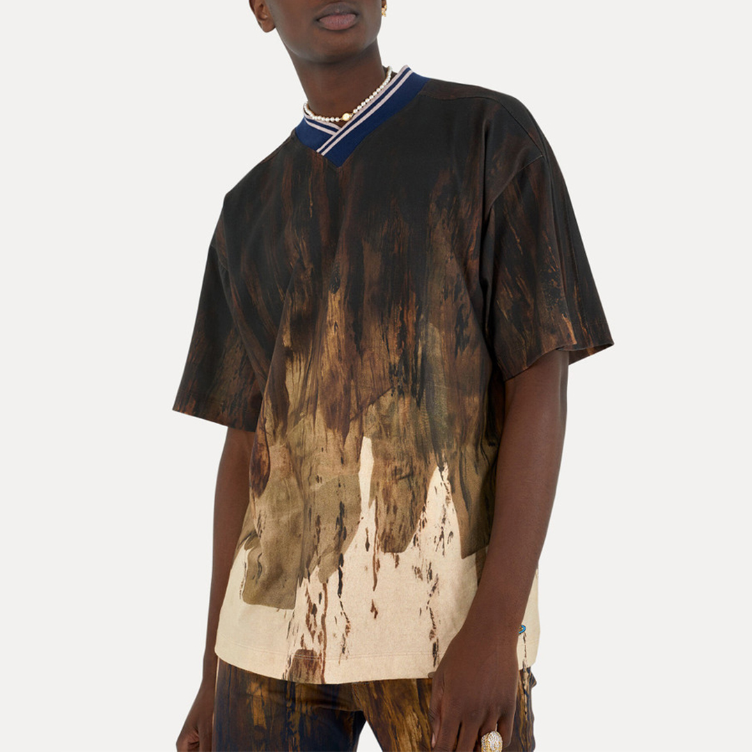 Vivienne Westwood Women's   Brown Team Jersey Cotton T-Shirt in Size XS, BrandAlley