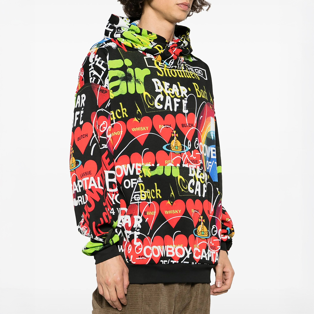 Vivienne Westwood Men's    Red Printed Hoodie in Size S, BrandAlley
