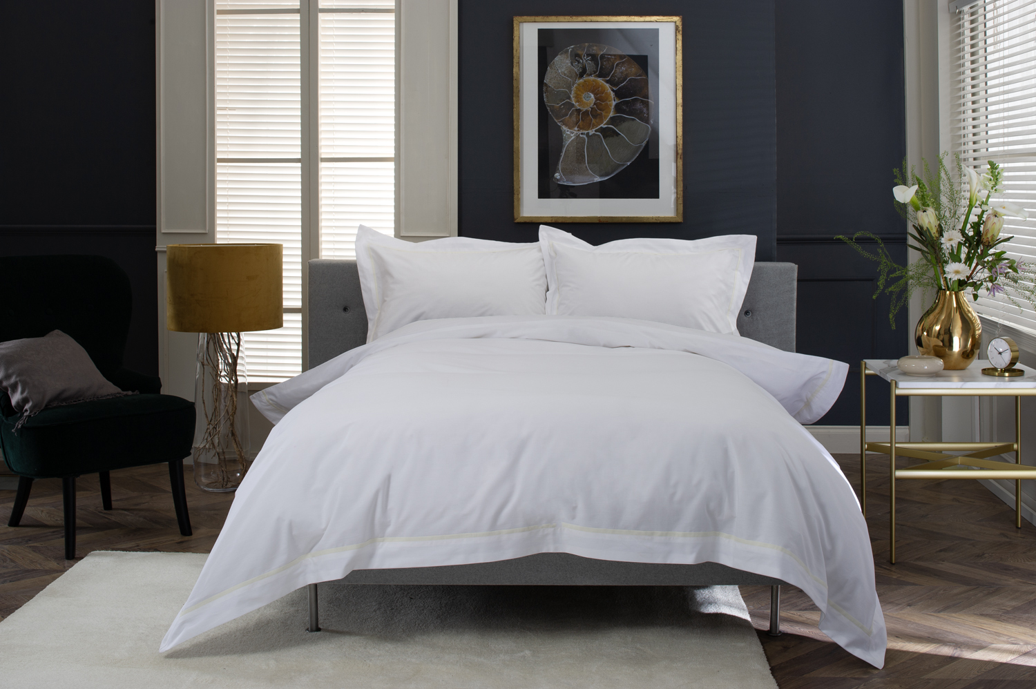The Lyndon Company    Cream Hampstead Duvet Set in Size Kingsize, BrandAlley