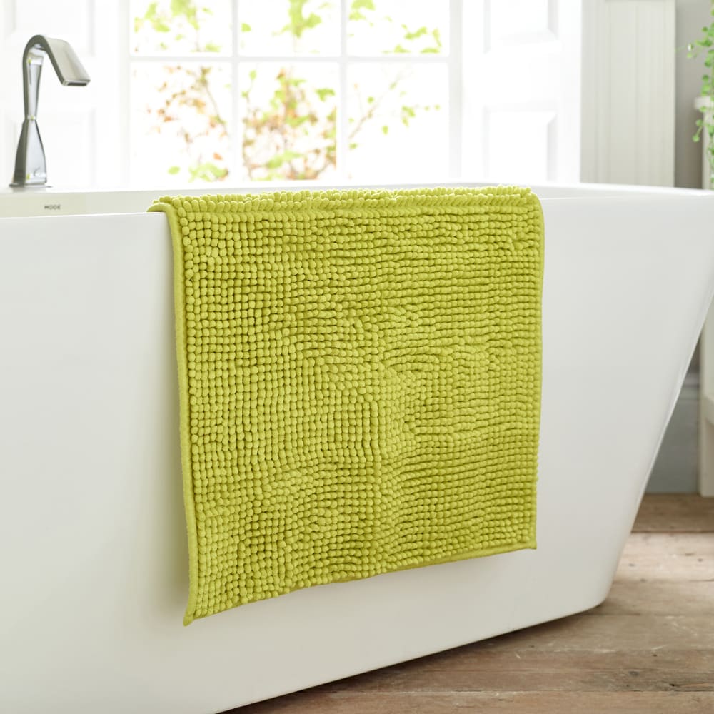 Lobster Creek    Yellow Kaleidoscope Noodle Bath Mat 50X80cm Lime, BrandAlley
