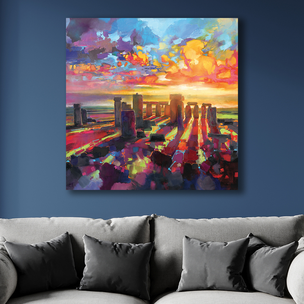 Scott Naismith     'Stonehenge Equinox' Canvas 85X85cm , BrandAlley