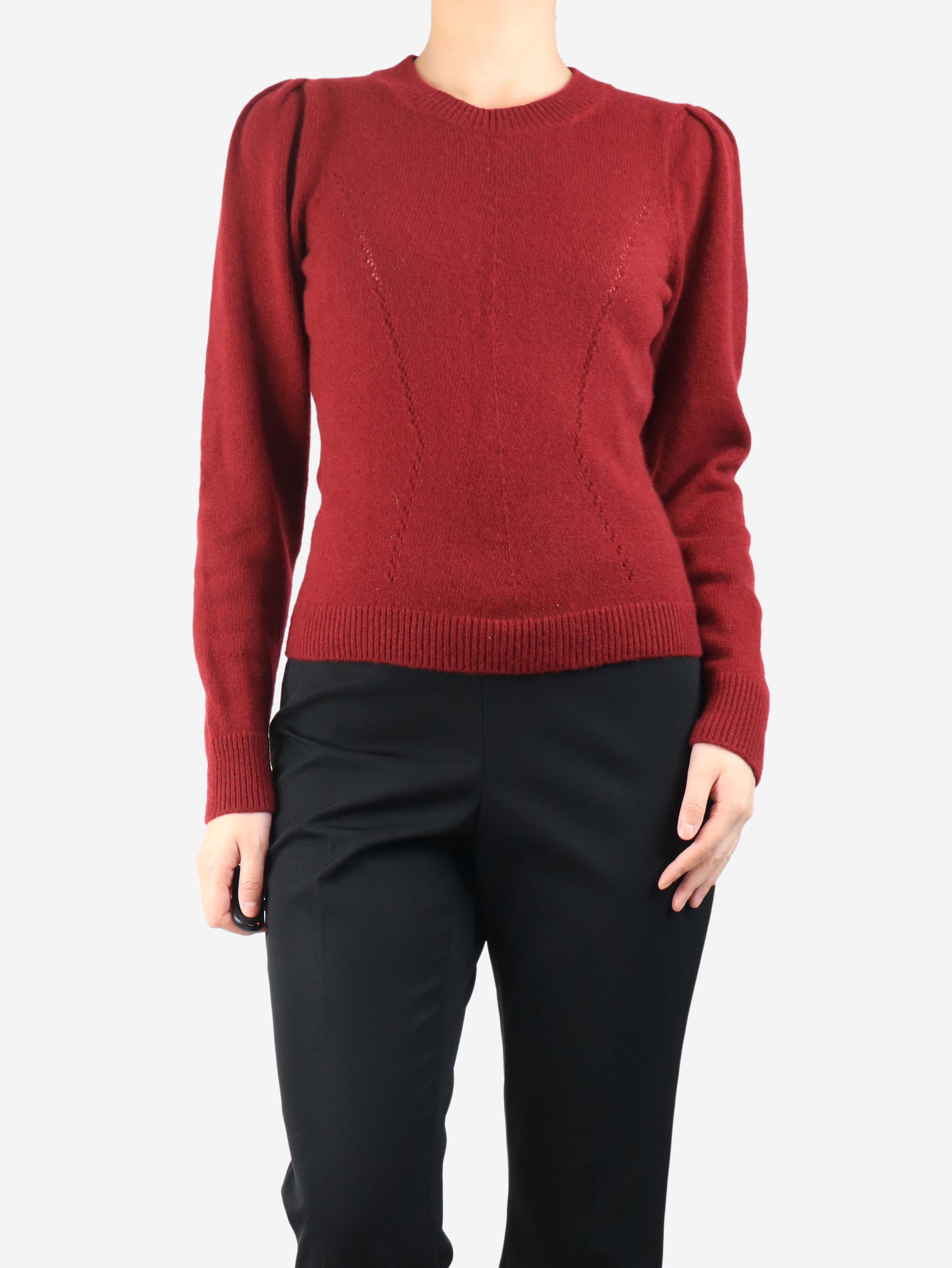 Pre-Loved ME+EM Wine cashmere sweater