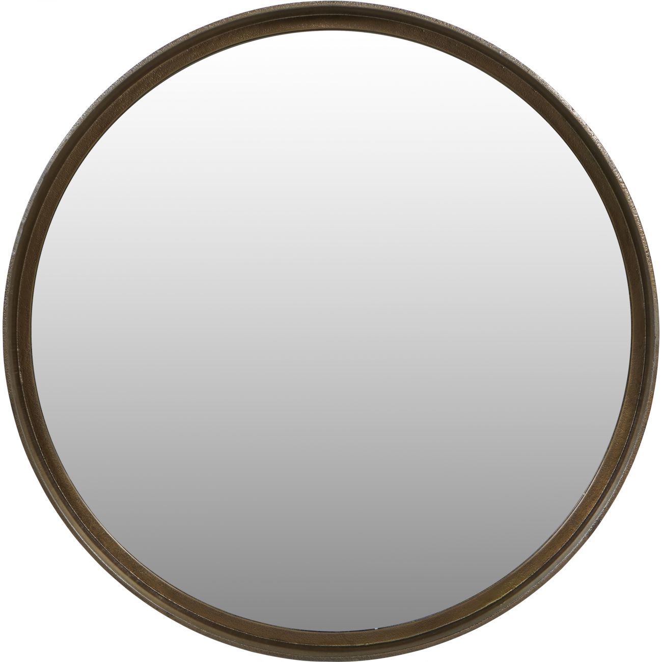 Libra Interiors   Oslo Brass Textured Round Mirror 100cm , BrandAlley