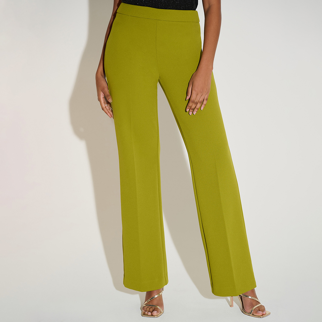 Joseph Ribkoff Green Wide Leg Pull On Trouser - Size 8