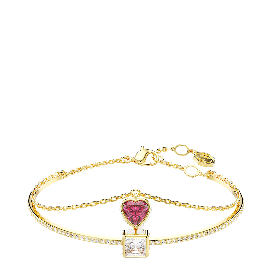 SWAROVSKI Women's Red Heart  Chroma Bangle in Size 17cm, BrandAlley