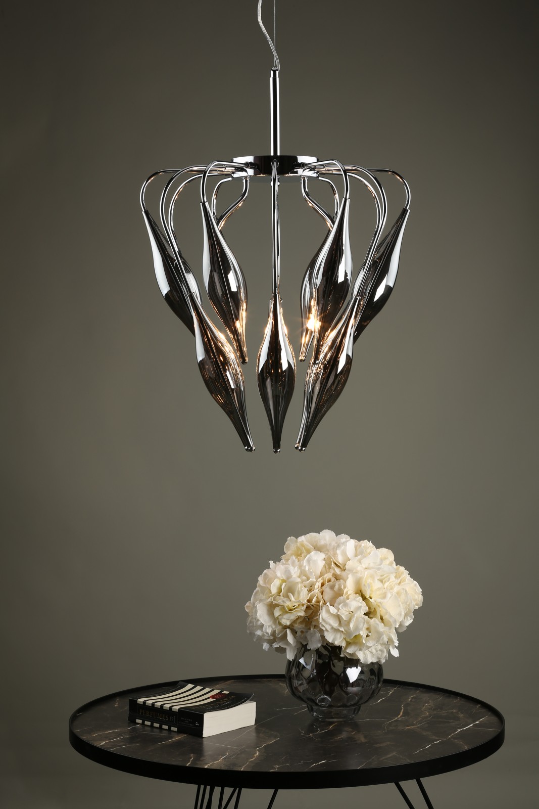 The Lighting Studio   Magdalena 6 Light Pendant Smoked & Polished Chrome in Size 6, BrandAlley