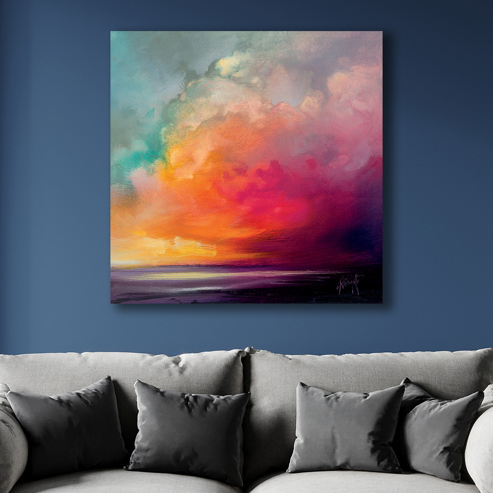 The Art Group   Scott Naismith 'Sunset Cumulus Study 1' Canvas  85x85cm , BrandAlley