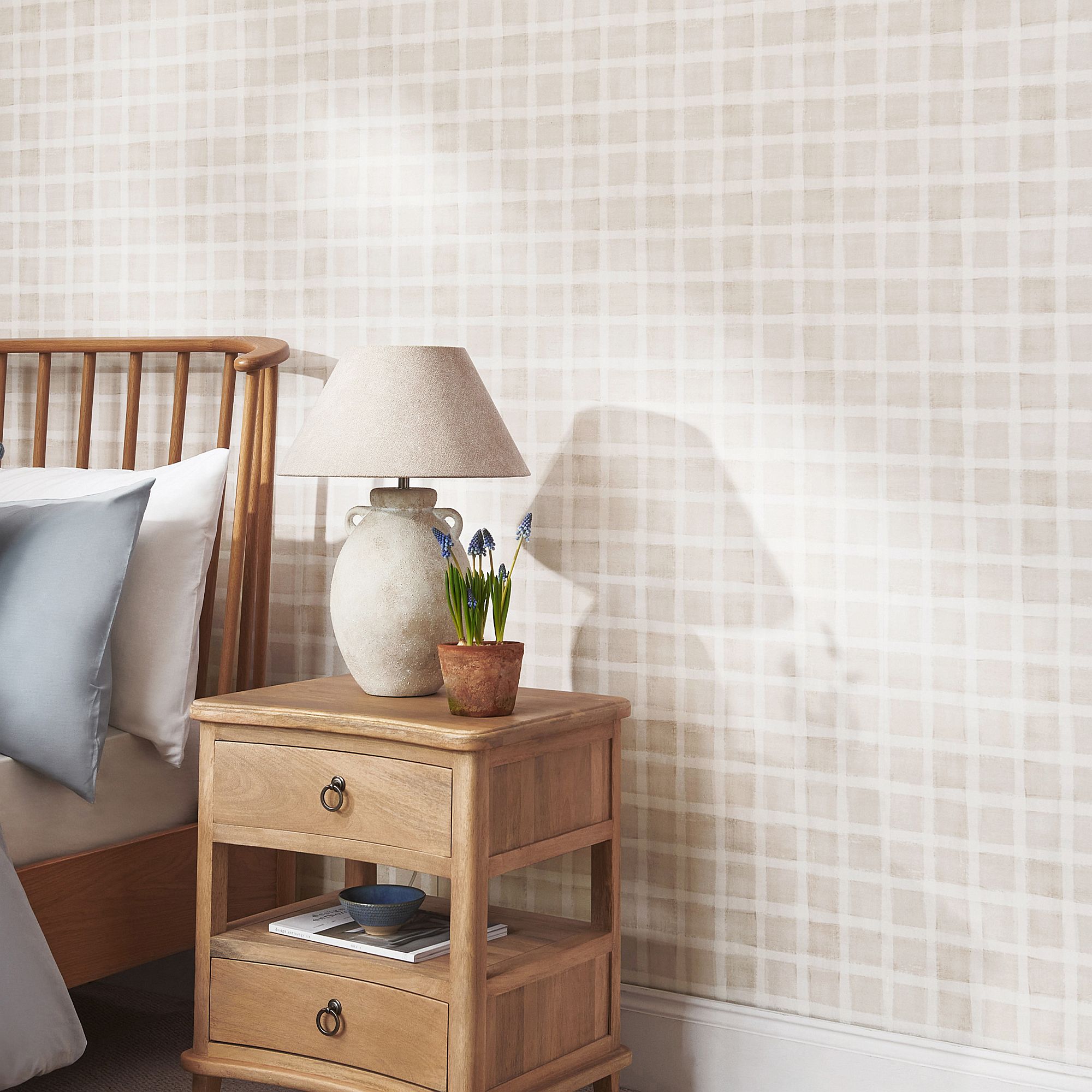 Next   Gingham Natural Wallpaper , BrandAlley