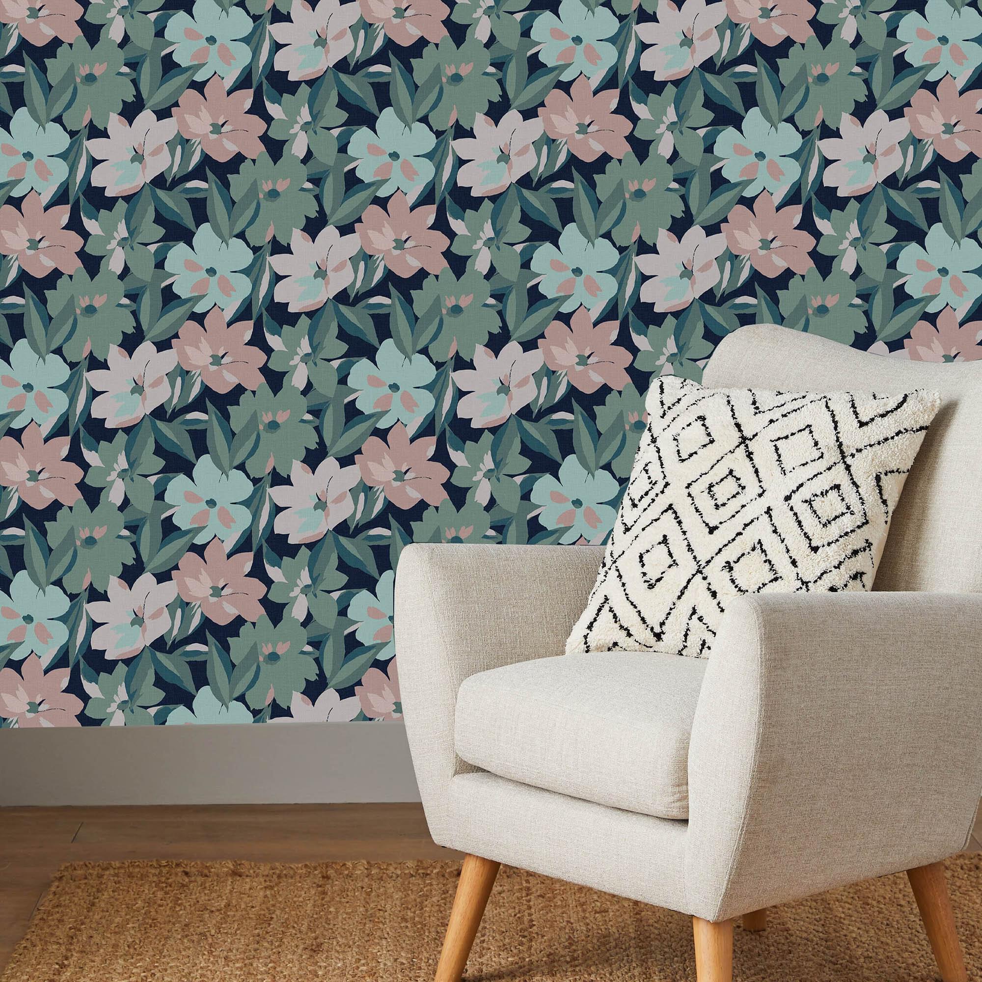 Next   Hot House Floral Midnight Wallpaper , BrandAlley