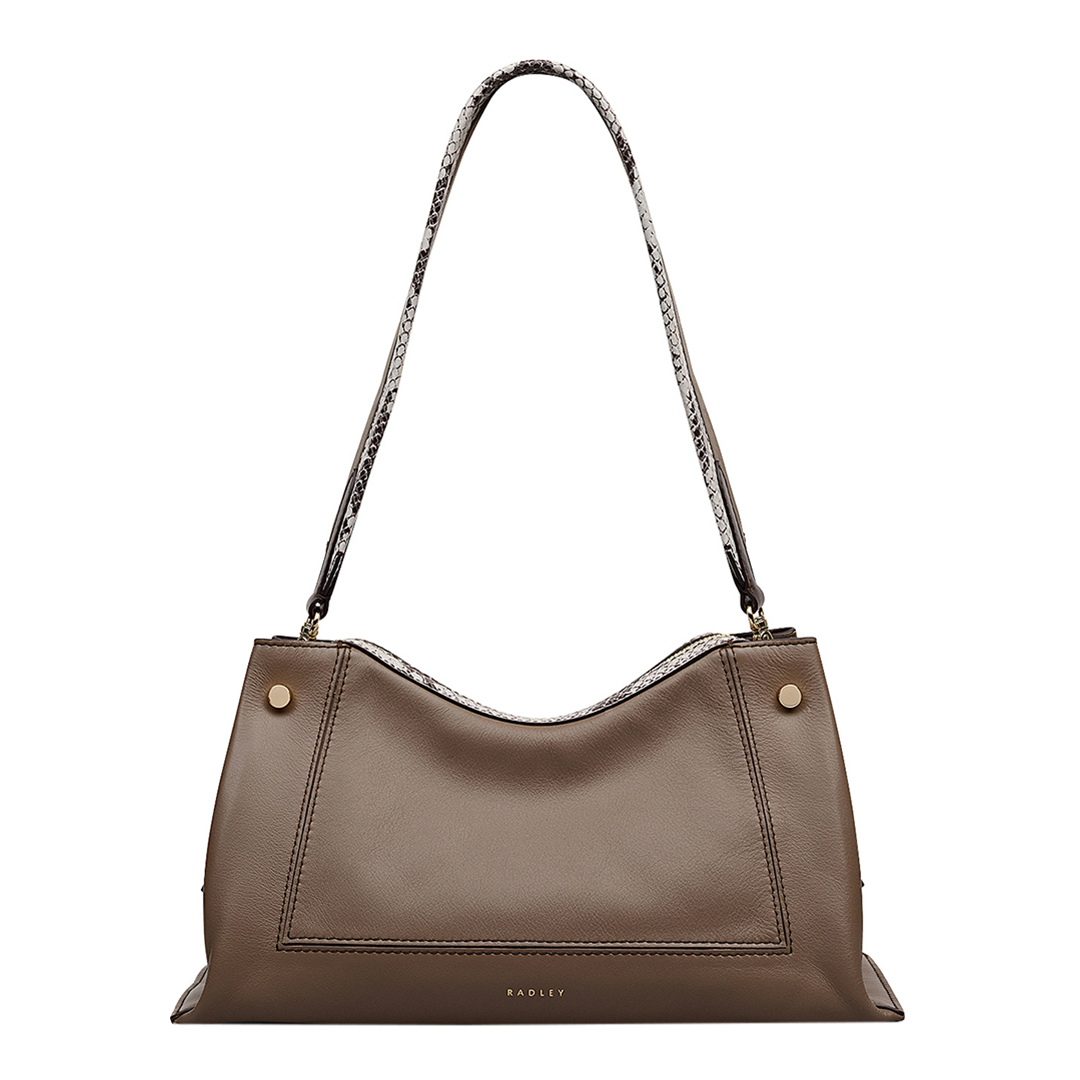 Radley Women's  Coffee Hope Gardens Medium Ziptop Shoulder Bag in Size Medium, BrandAlley