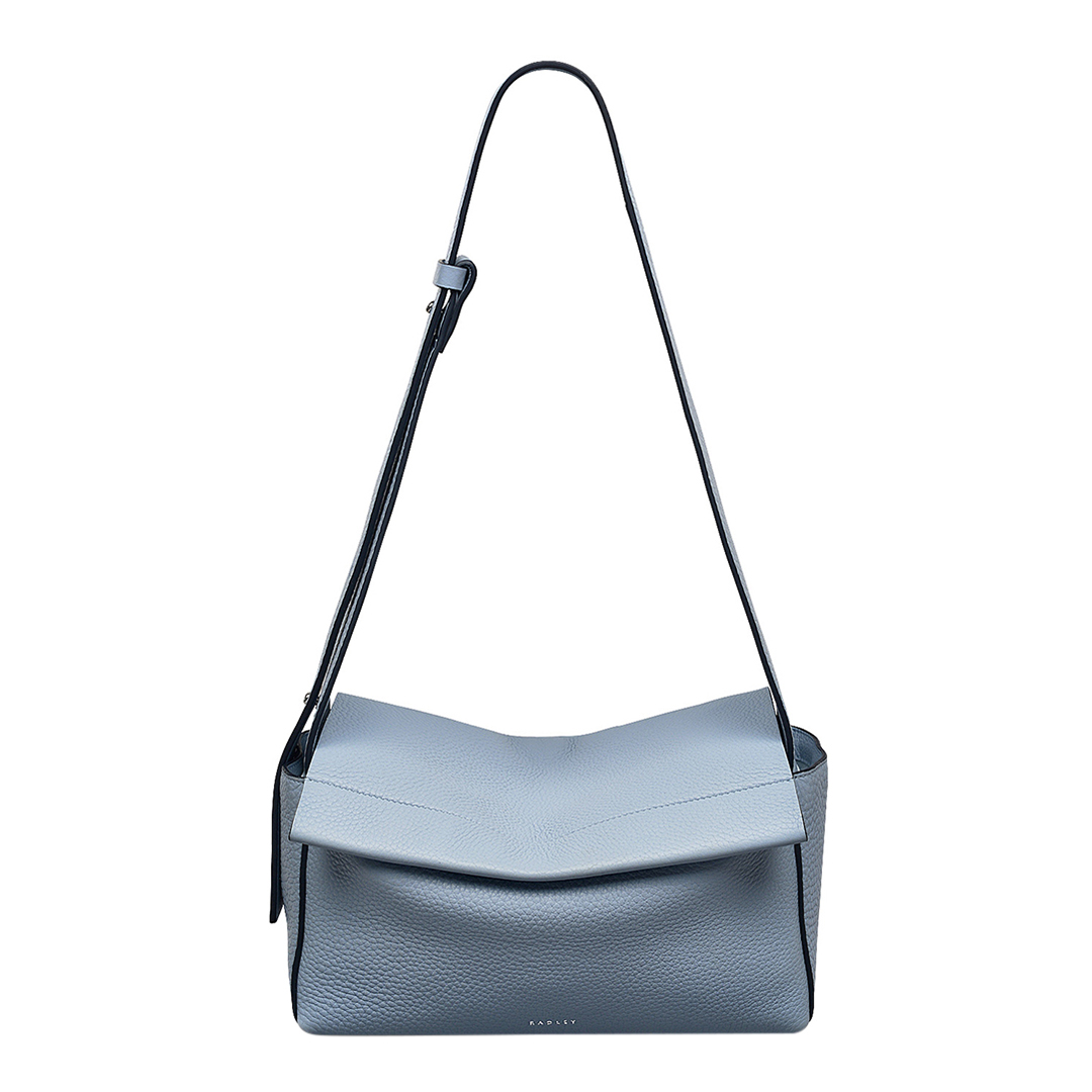 Radley Women's   Blue Smoke De Beauvoir Medium Ziptop Shoulder Bag in Size Medium, BrandAlley