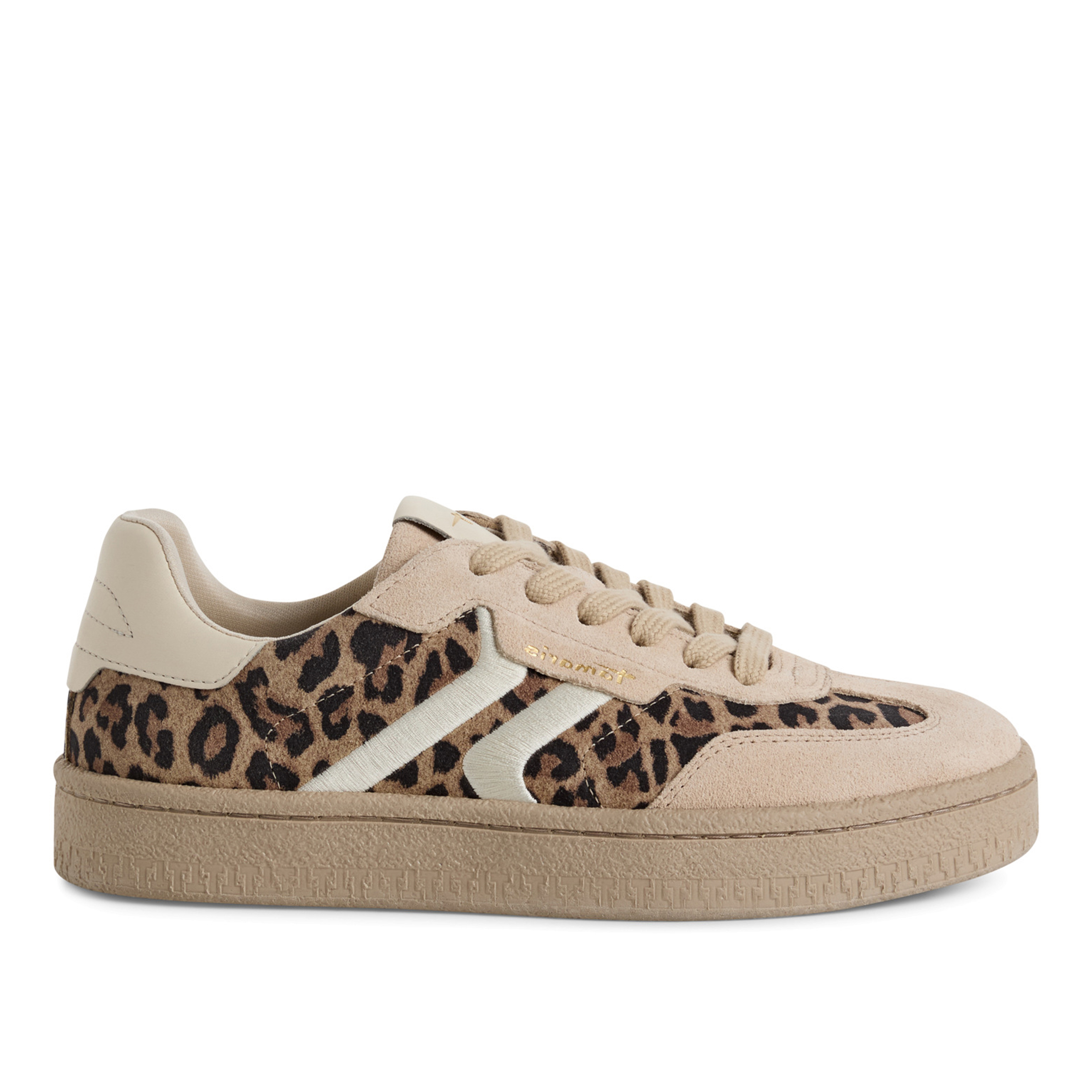 Tamaris Women's   Leapord Brown Suede Leather Fashion Lace Up Sneakers in Size 38, BrandAlley