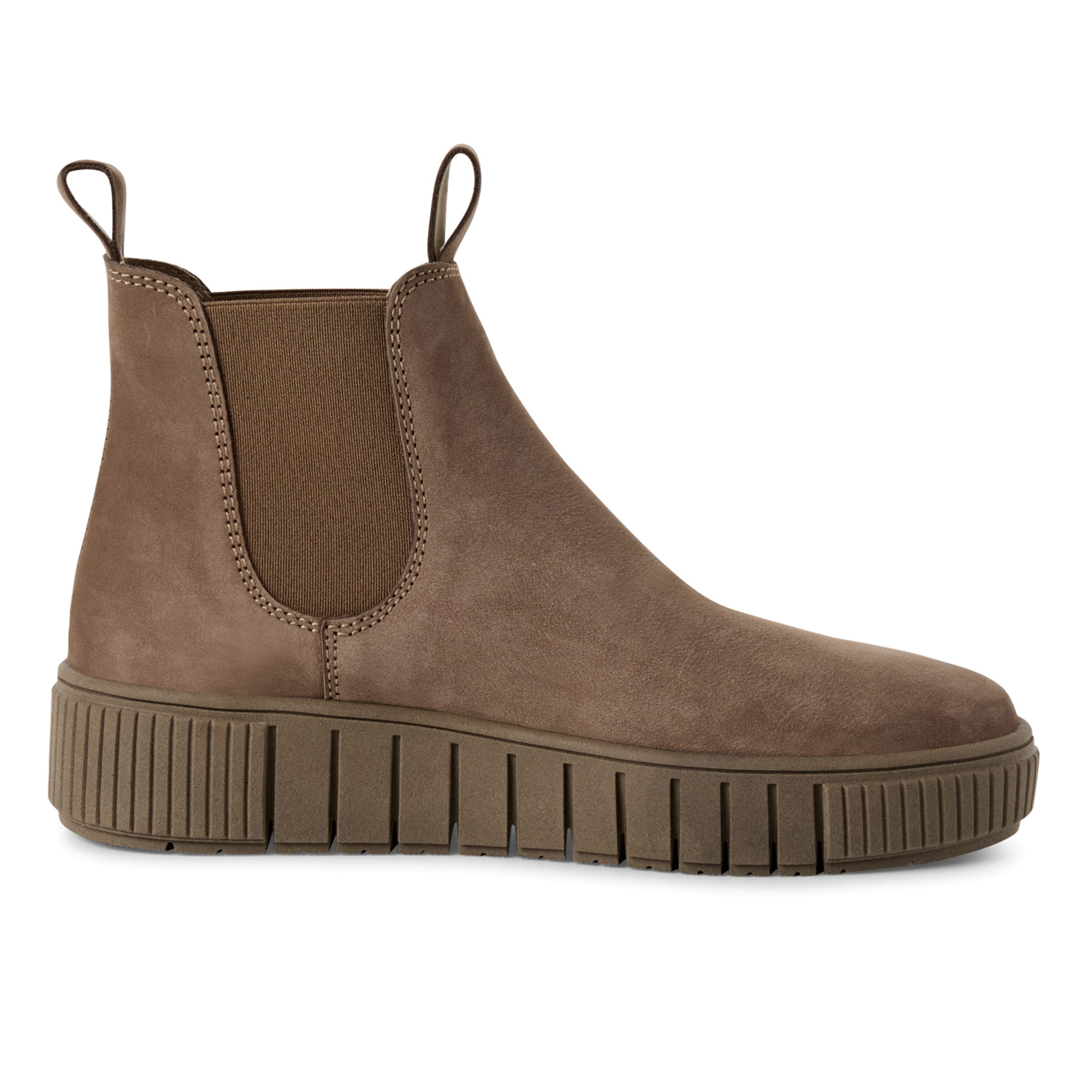 Tamaris Women's   Grey Taupe Brown Leather Chelsea Ankle Boots in Size 39, BrandAlley