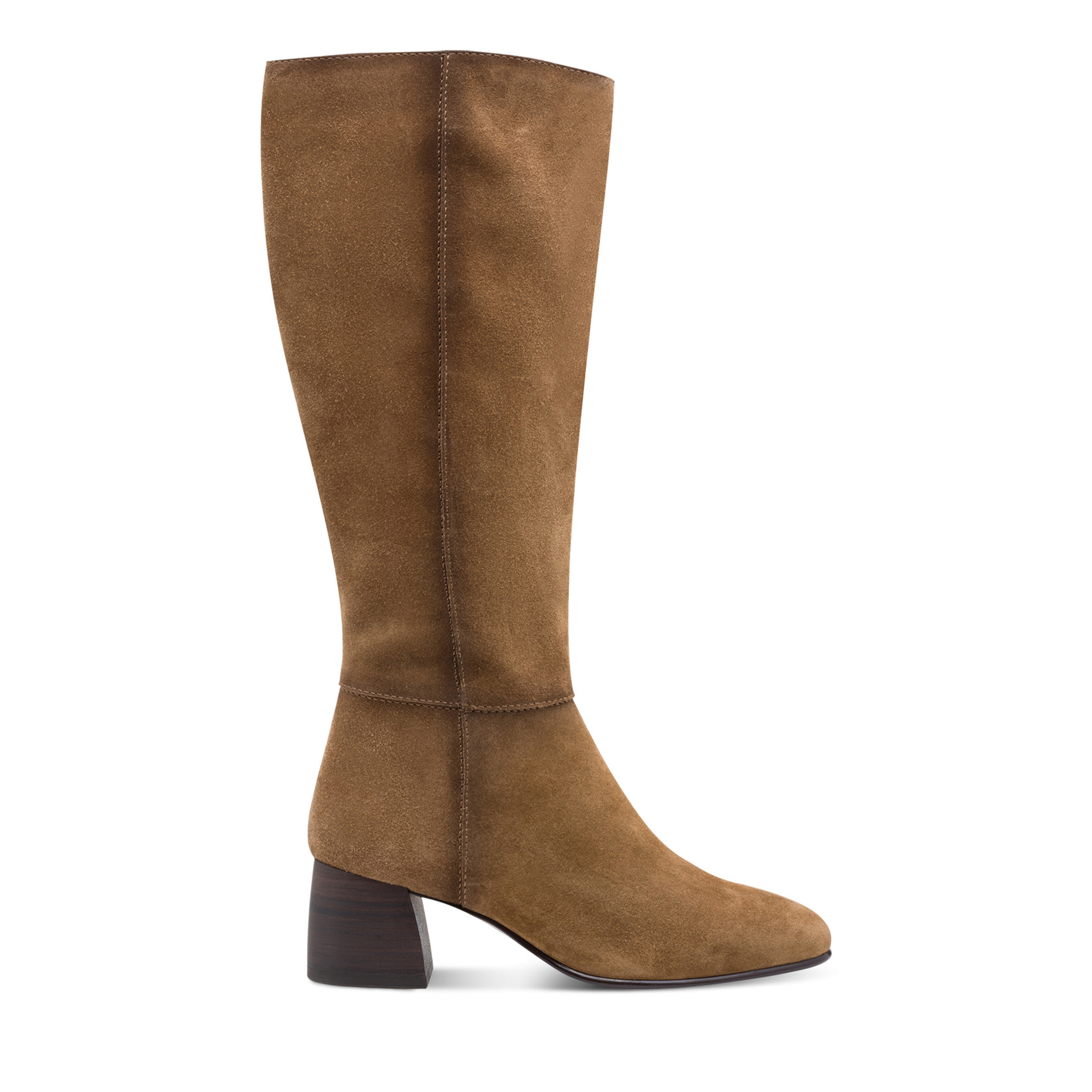 Tamaris Women's   Camel Brown Leather Knee High Heel Riding Boots in Size 39, BrandAlley