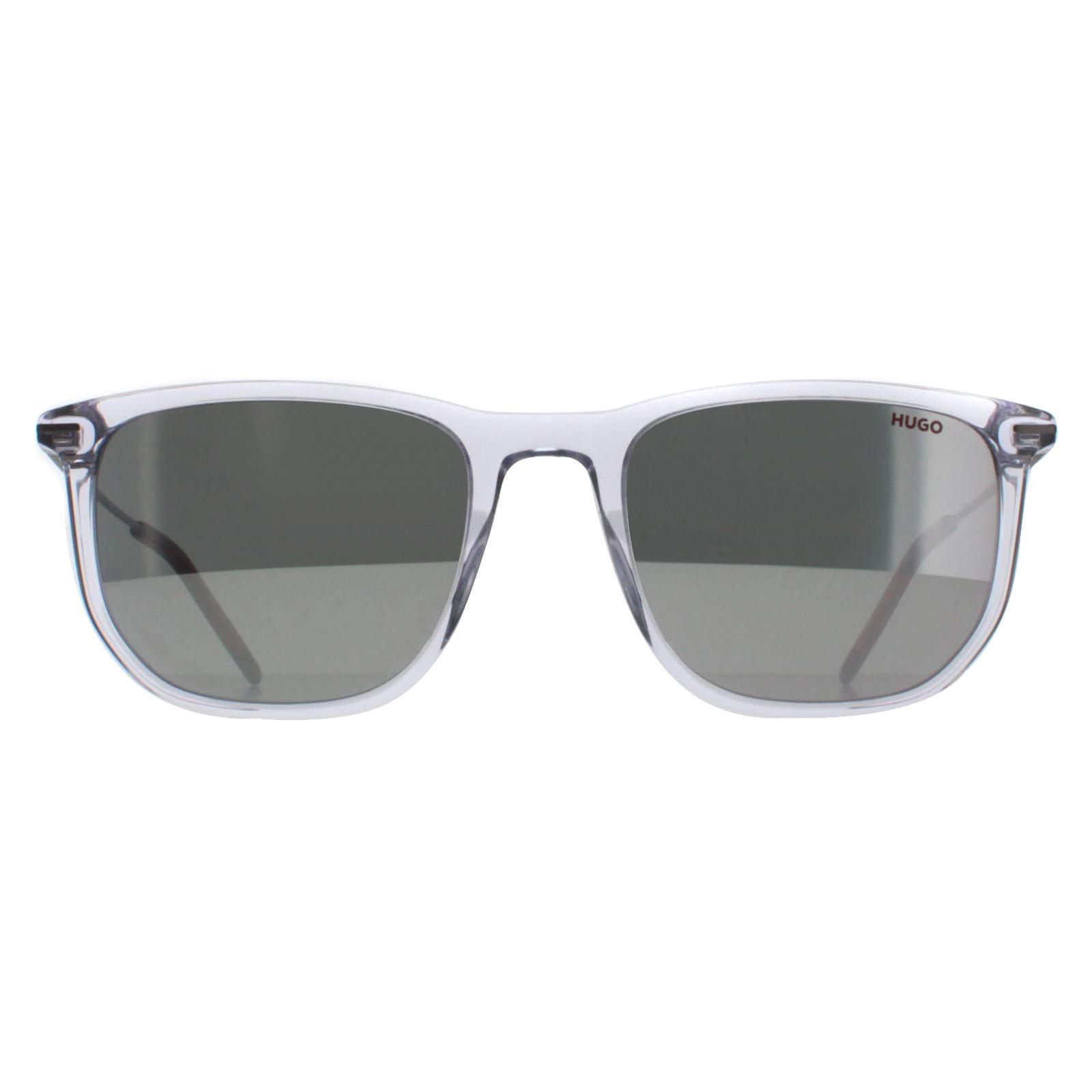 Hugo by Hugo Boss Men's   Transparent Rectangle  Clear Silver Mirrored Hg 1204/S Sunglasses , BrandAlley