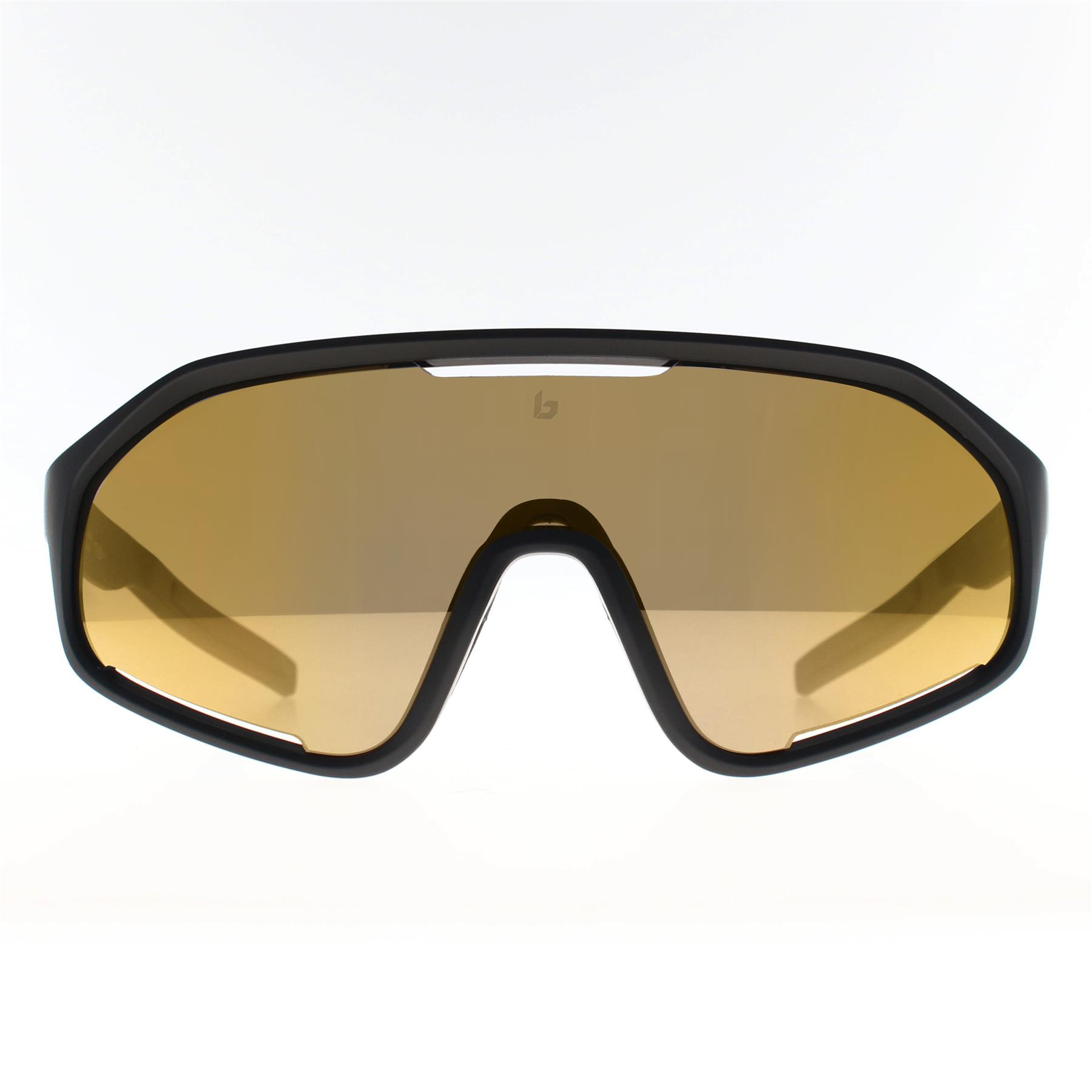 Bollé Men's Bollé  Black Bolle Shield  Gold Shifter Sunglasses , BrandAlley