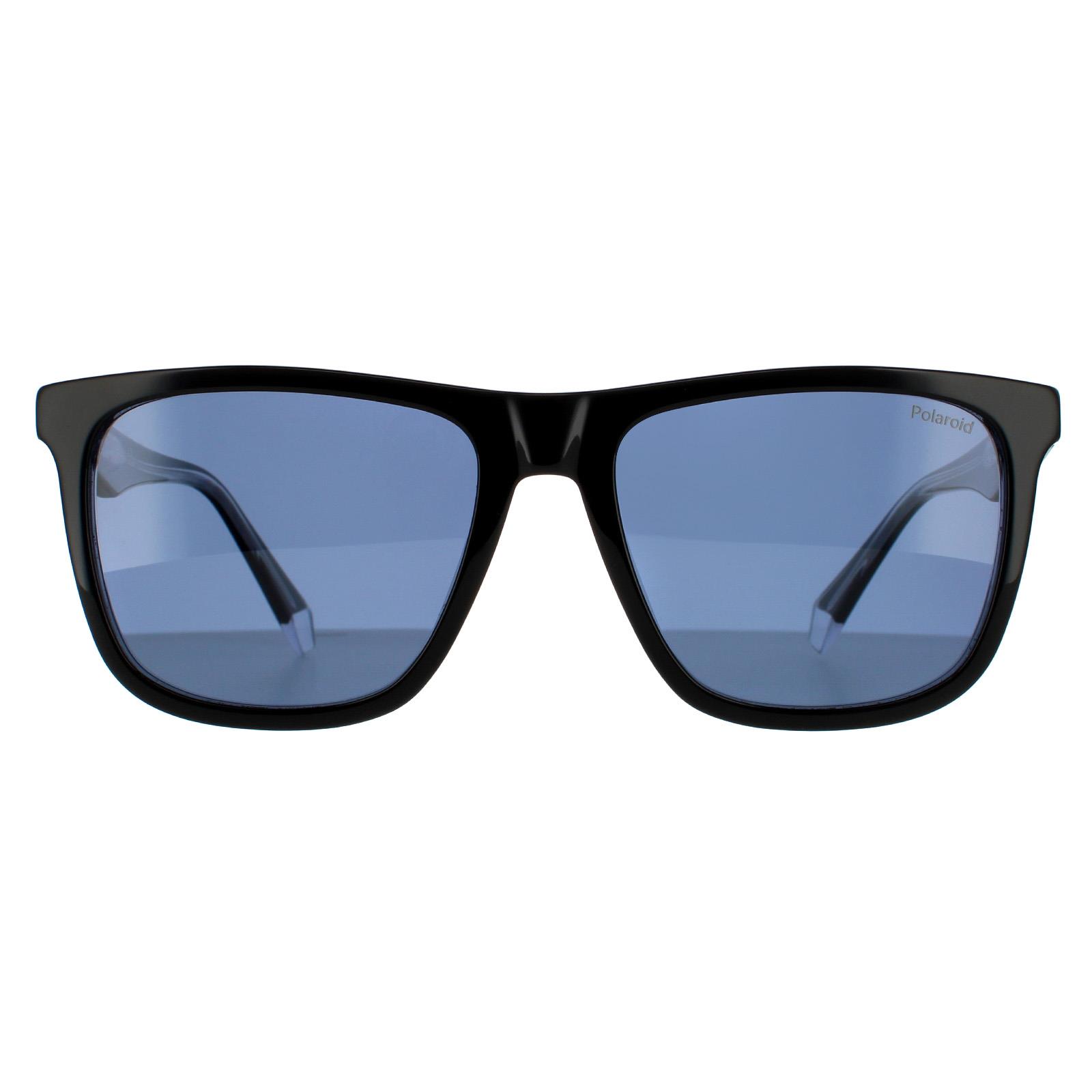 Polaroid Men's  Square  Black Blue Polarised Pld 2102/S/X Sunglasses , BrandAlley