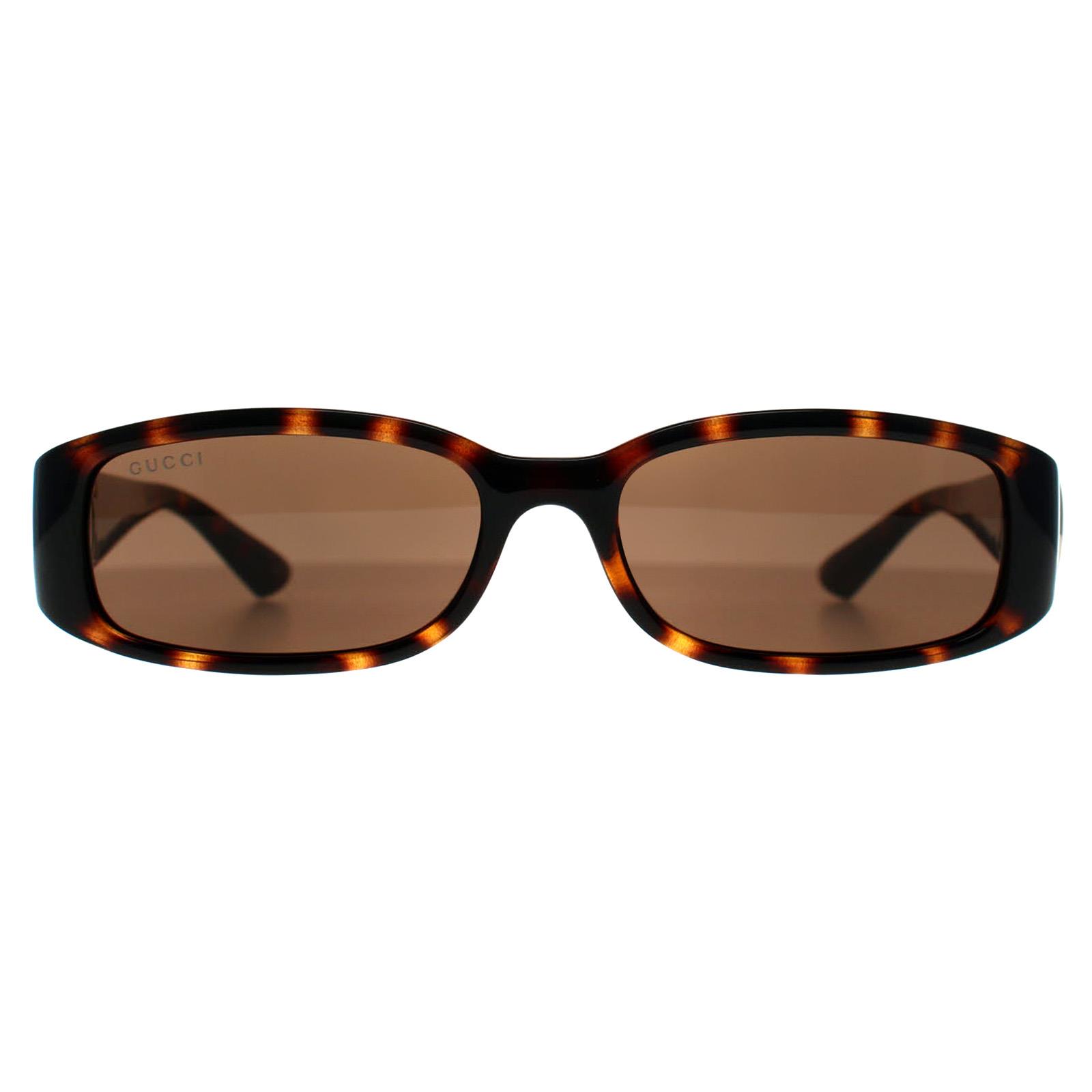 Gucci Men's  Rectangle  Brown Brown Gg1661S Sunglasses , BrandAlley