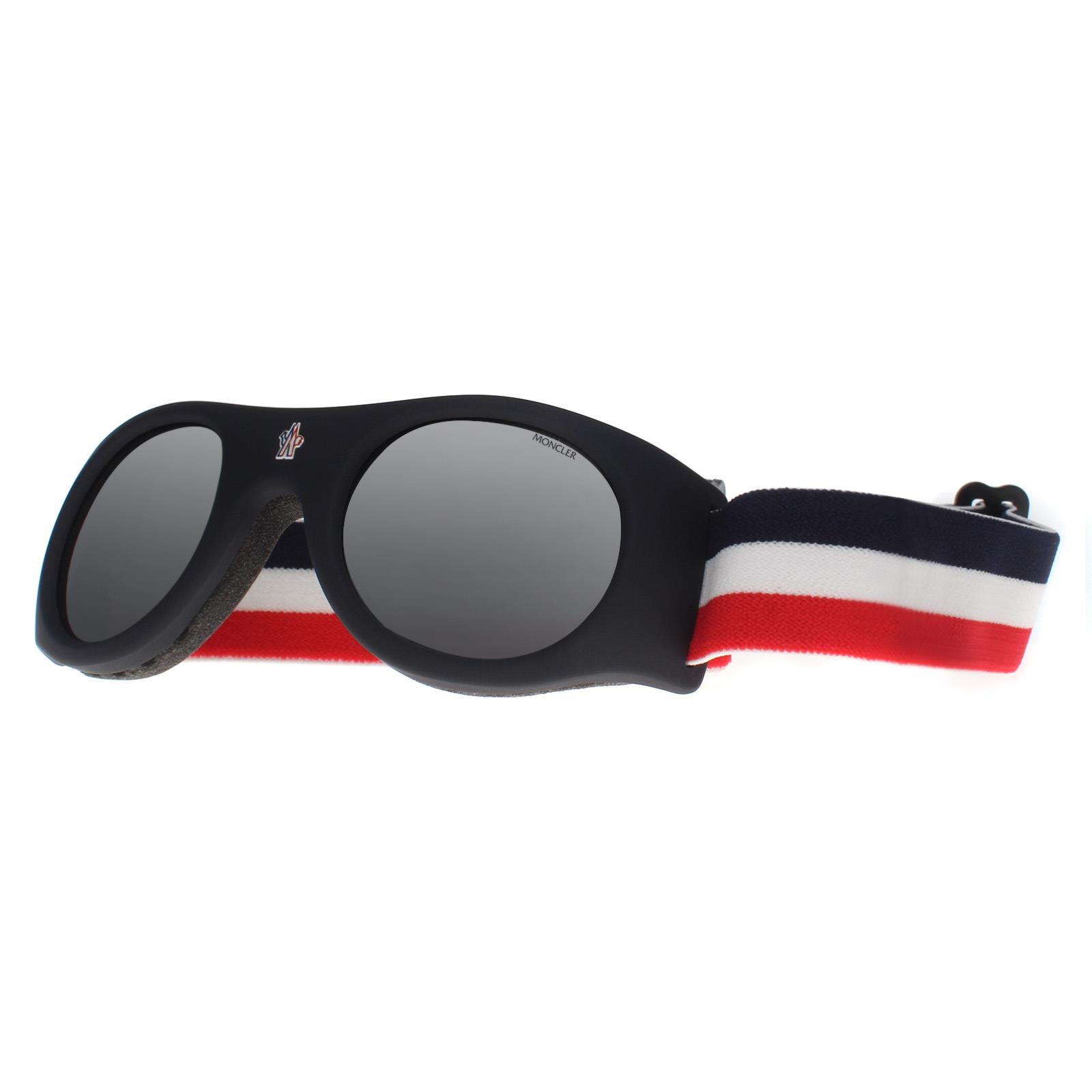 Moncler Men's   Blue Goggles Silver Mirrored Ml0051 Goggles , BrandAlley