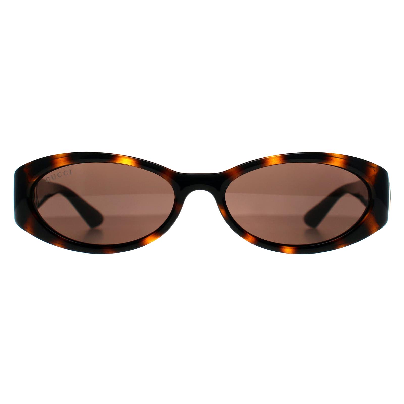 Gucci Men's  Oval  Brown Brown Gg1660S Sunglasses , BrandAlley