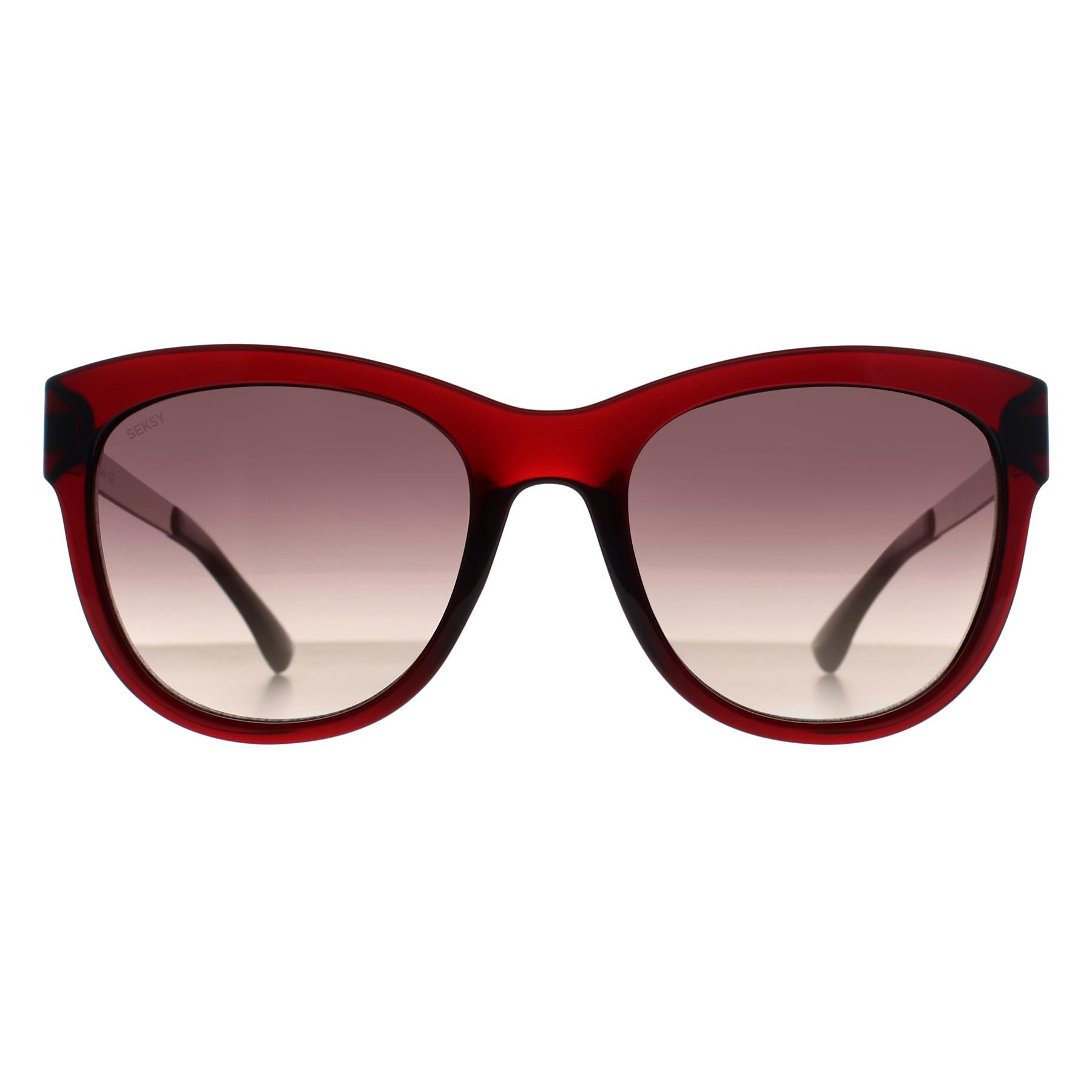 Seksy Men's  Cat Eye  Red Grey Gradient N2807 Sunglasses , BrandAlley