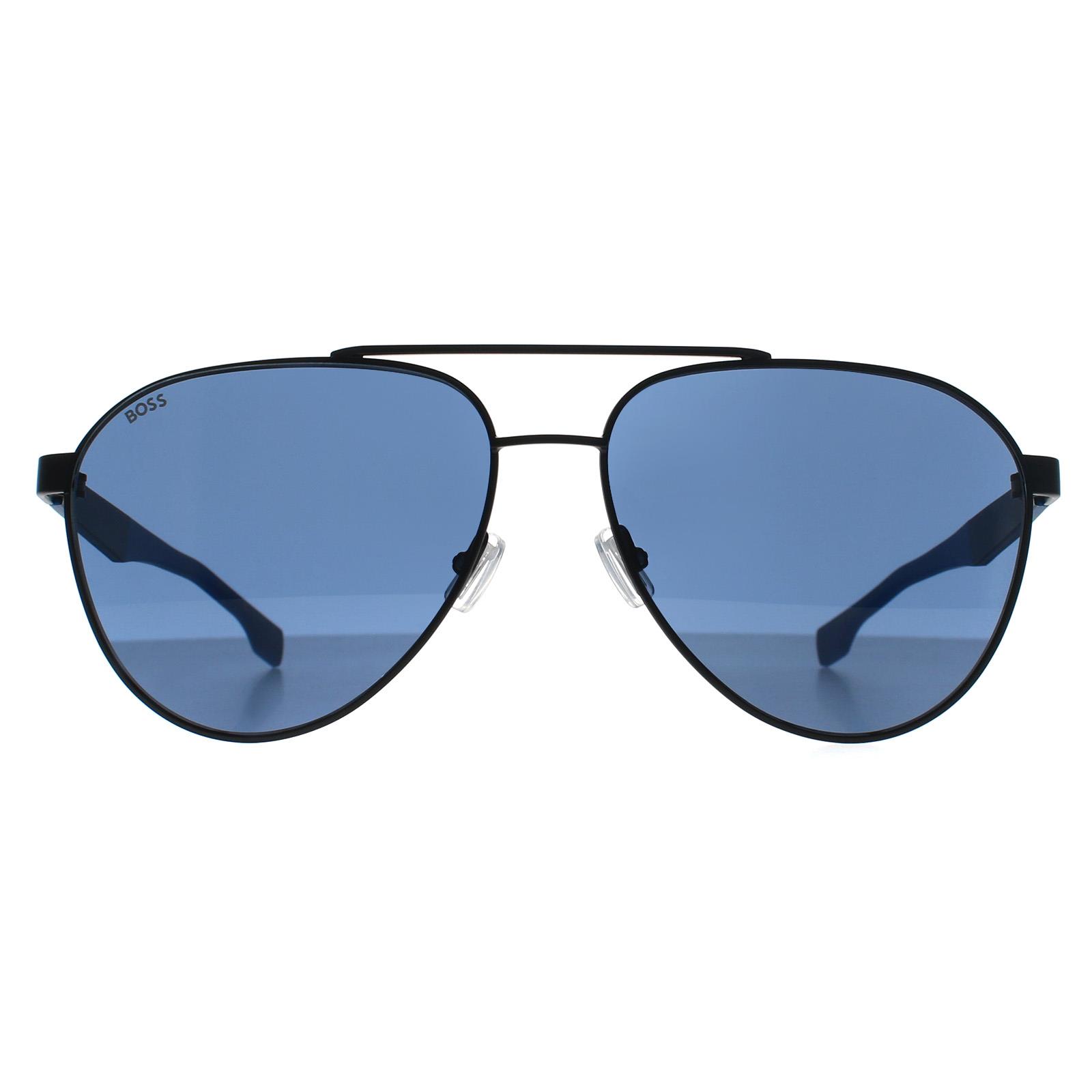 Hugo Boss Men's   Black Aviator  Blue Boss 1485/S Sunglasses , BrandAlley