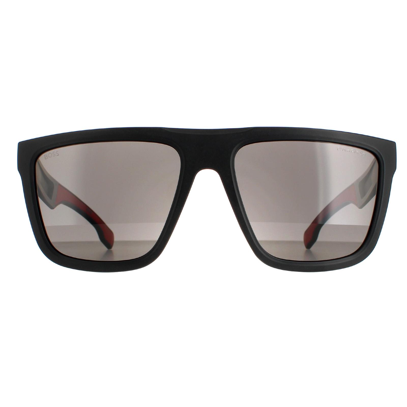 Hugo Boss Men's   Black Square  Gray Polarised Boss 1451/S Sunglasses , BrandAlley