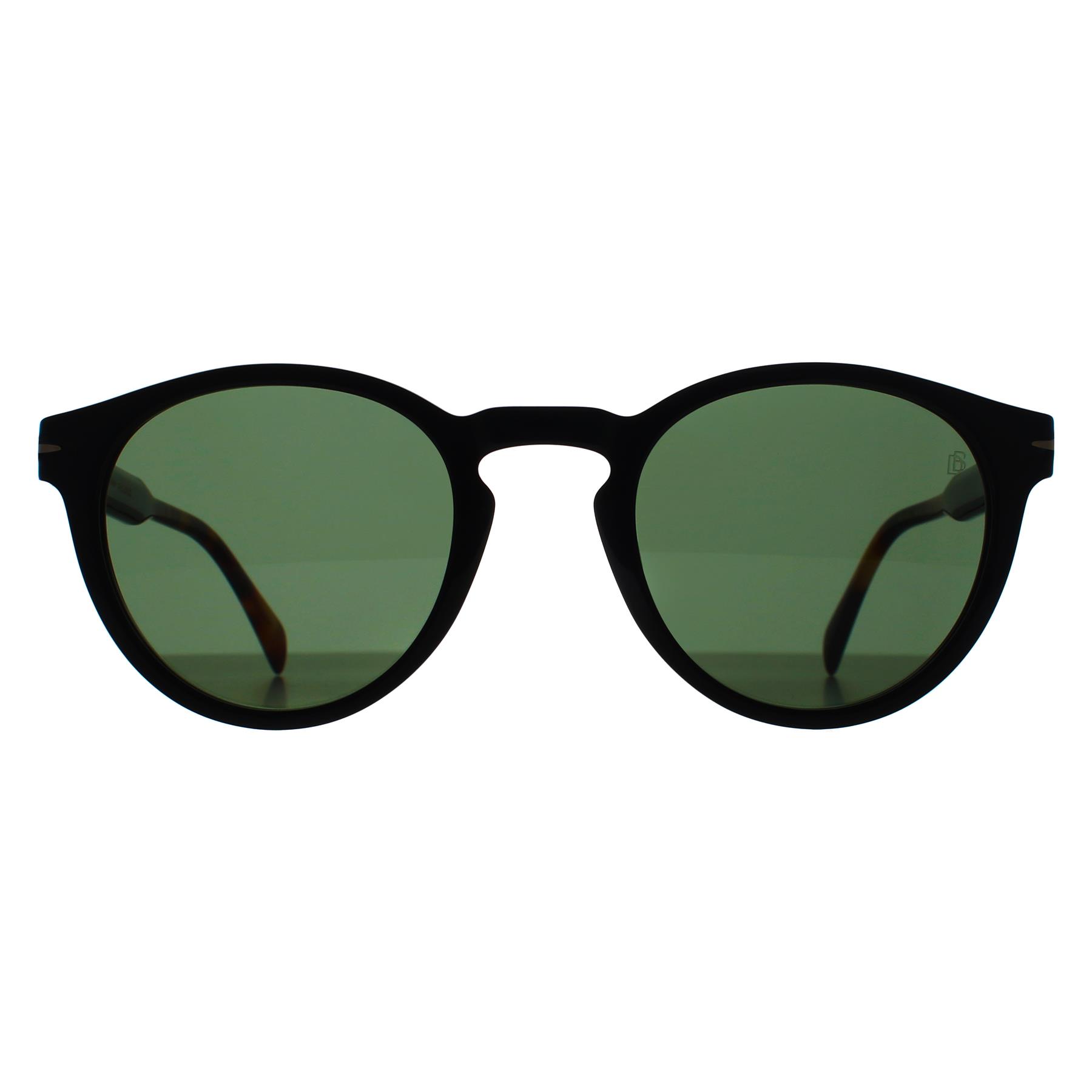 DAVID BECKHAM Men's   Black Round  Green Db 1111/S Sunglasses , BrandAlley