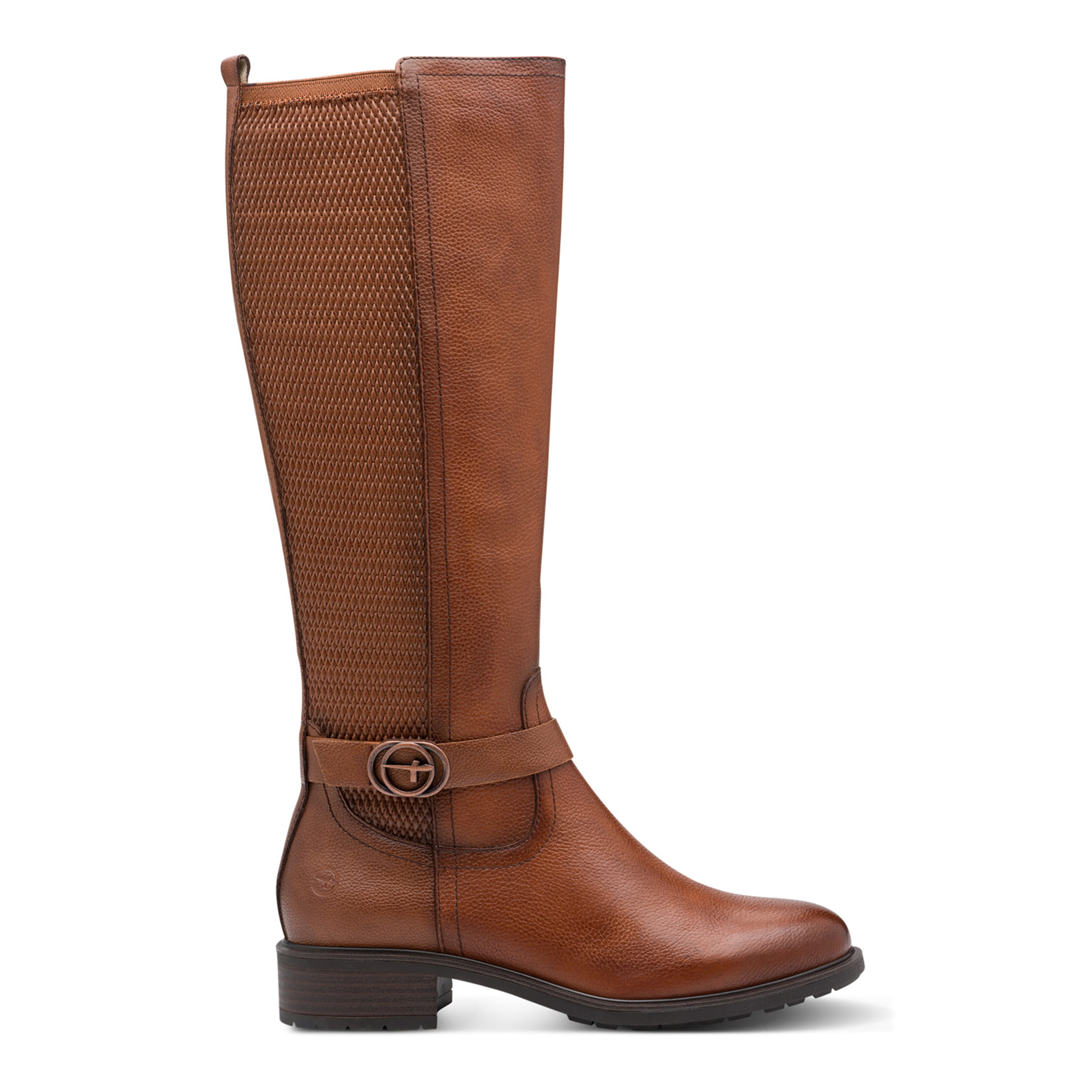 Tamaris Women's   Cognac Brown Tan Leather Knee High Riding Boots in Size 36, BrandAlley