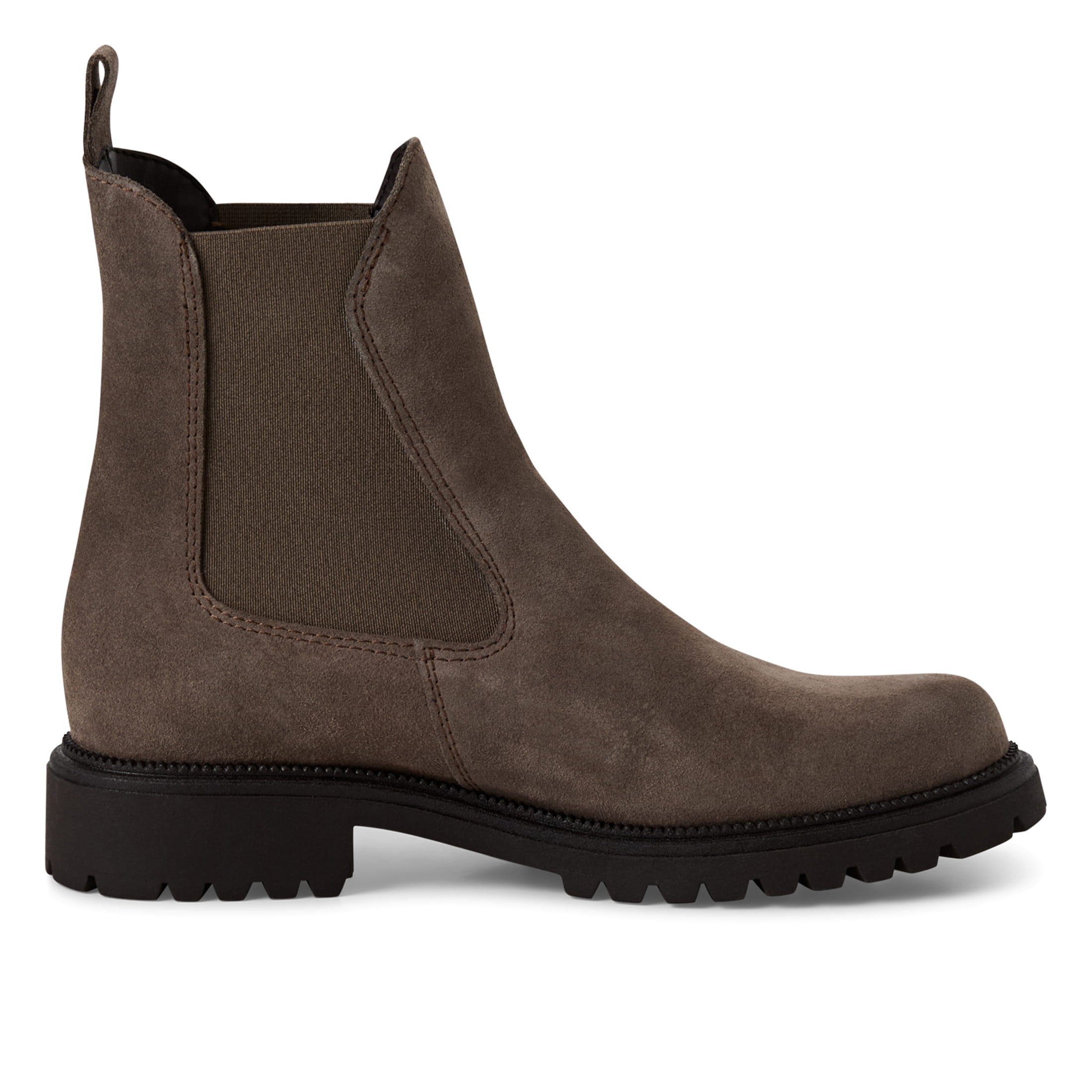 Tamaris Women's   Taupe Brown Leather Classic High Chelsea Ankle Boots in Size 39, BrandAlley
